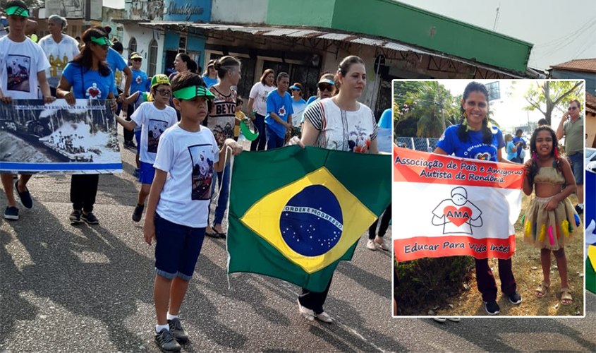 SEMANA DA PÁTRIA: Autistas desfilam homenageando a história de Rondônia