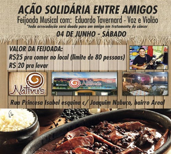 Restaurante Nativus se solidariza contra o câncer neste sábado