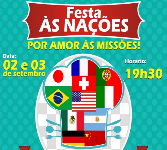 Festa às Nações vai reunir o melhor da culinária típica de diversas nacionalidades