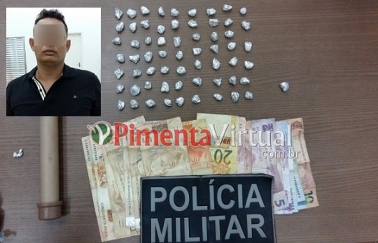 Polícia Militar fecha boca de fumo e prende acusado