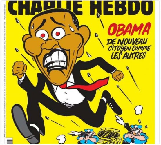 'Charlie Hebdo' ironiza fim da era Obama e violência racial