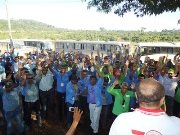 Greve de motoristas de ônibus tem 100% de adesão e paralisa obra da Usina de Santo Antonio