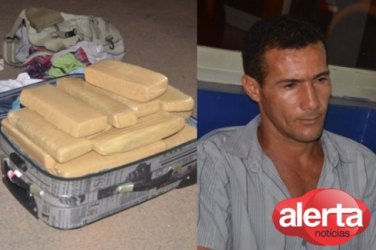 Homem é preso com 31 Kg de maconha dentro de ônibus 