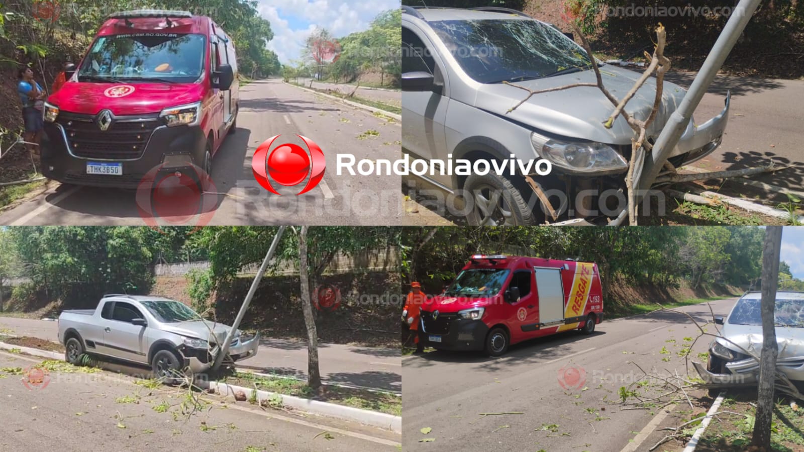 NA LAURO SODRÉ: Mulher perde controle da direção e bate carro em poste próximo ao aeroporto 