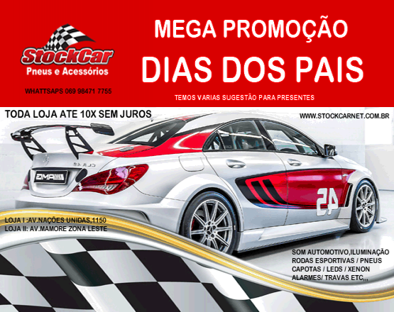 STOCK CAR – Promoção mês dos pais 