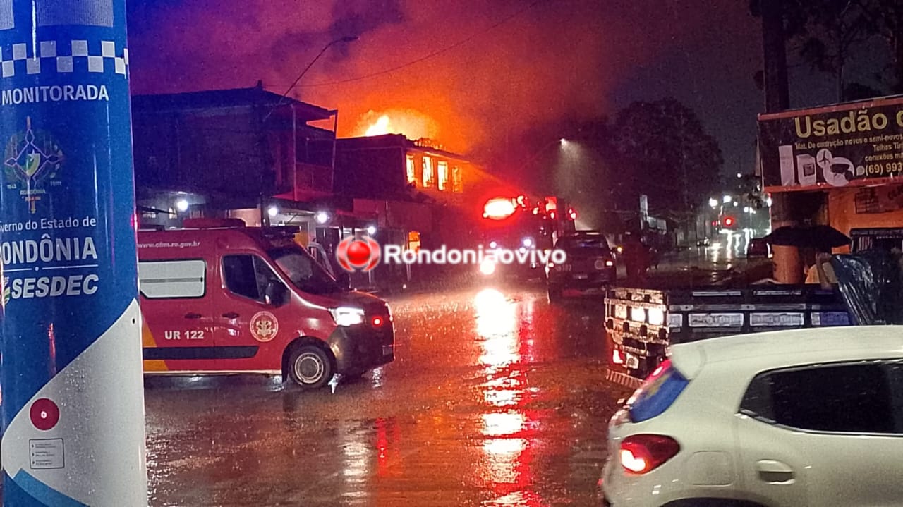 VÍDEO: Loja de caça e pesca é destruída por incêndio no Cai N'água 