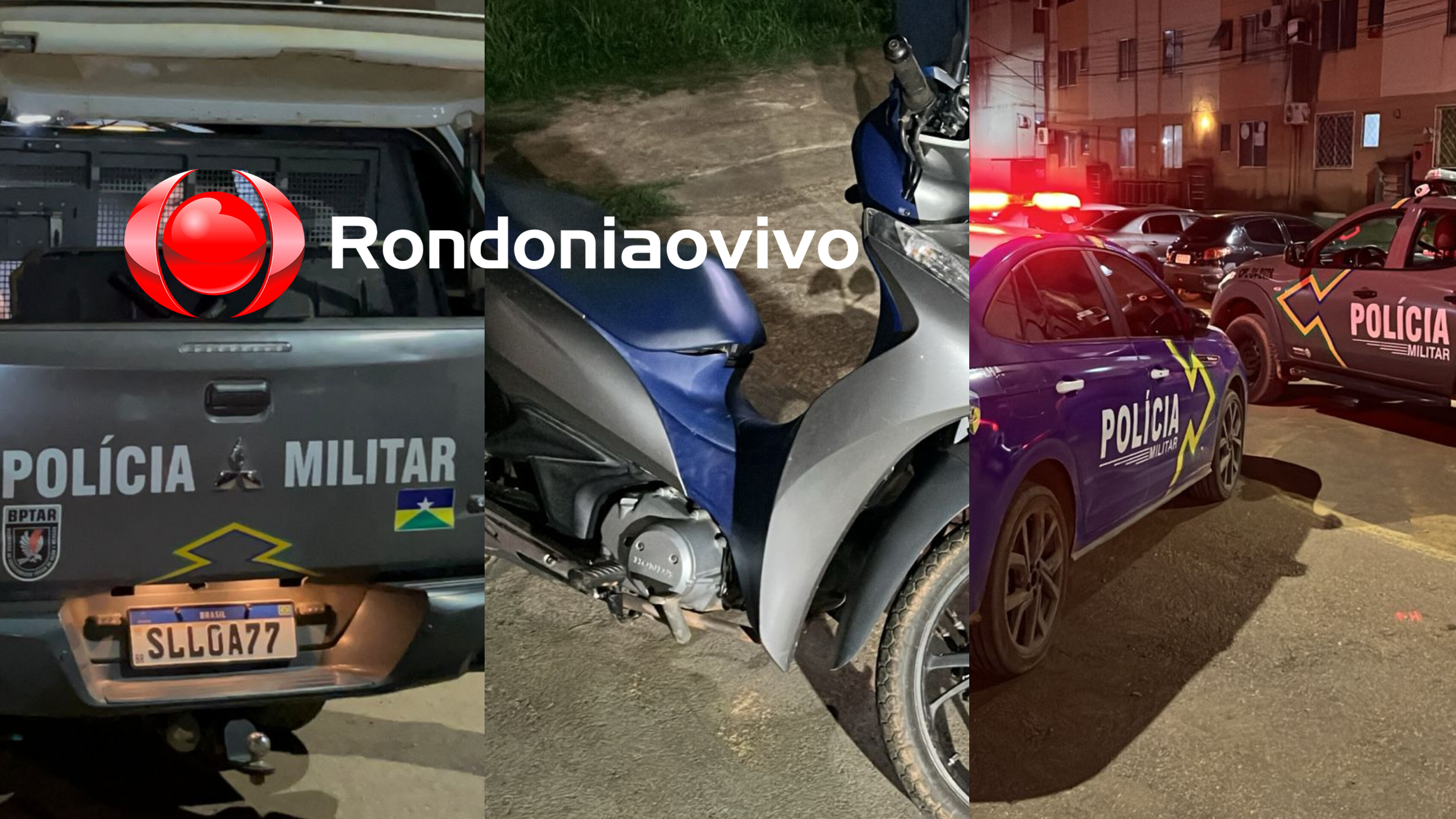 RASTREADA: Acusados são interceptados em condomínio após roubo de moto 