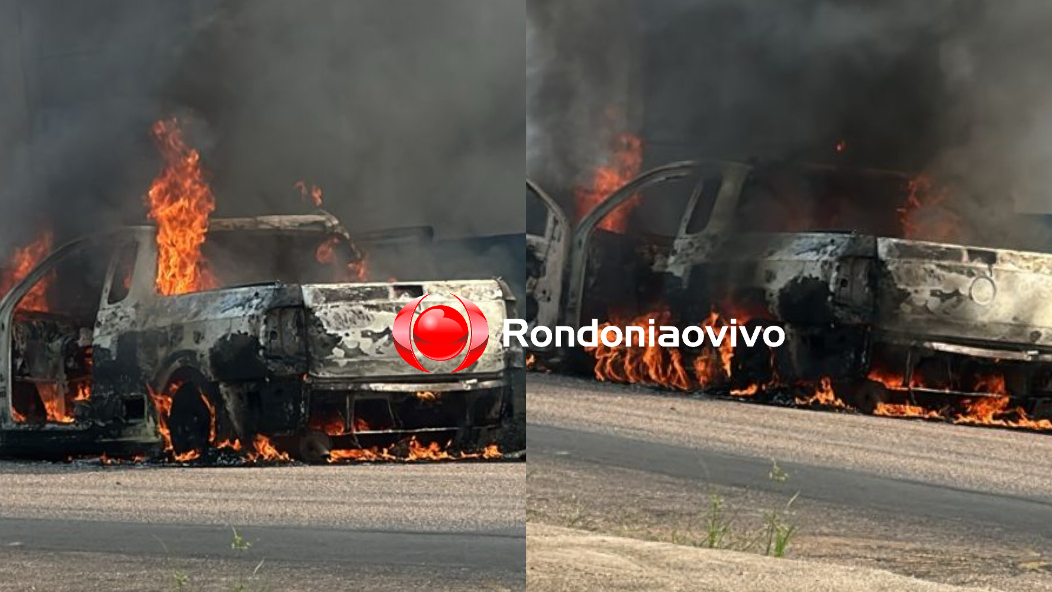 VÍDEO: Veículo é destruído por incêndio no Centro de Porto Velho 