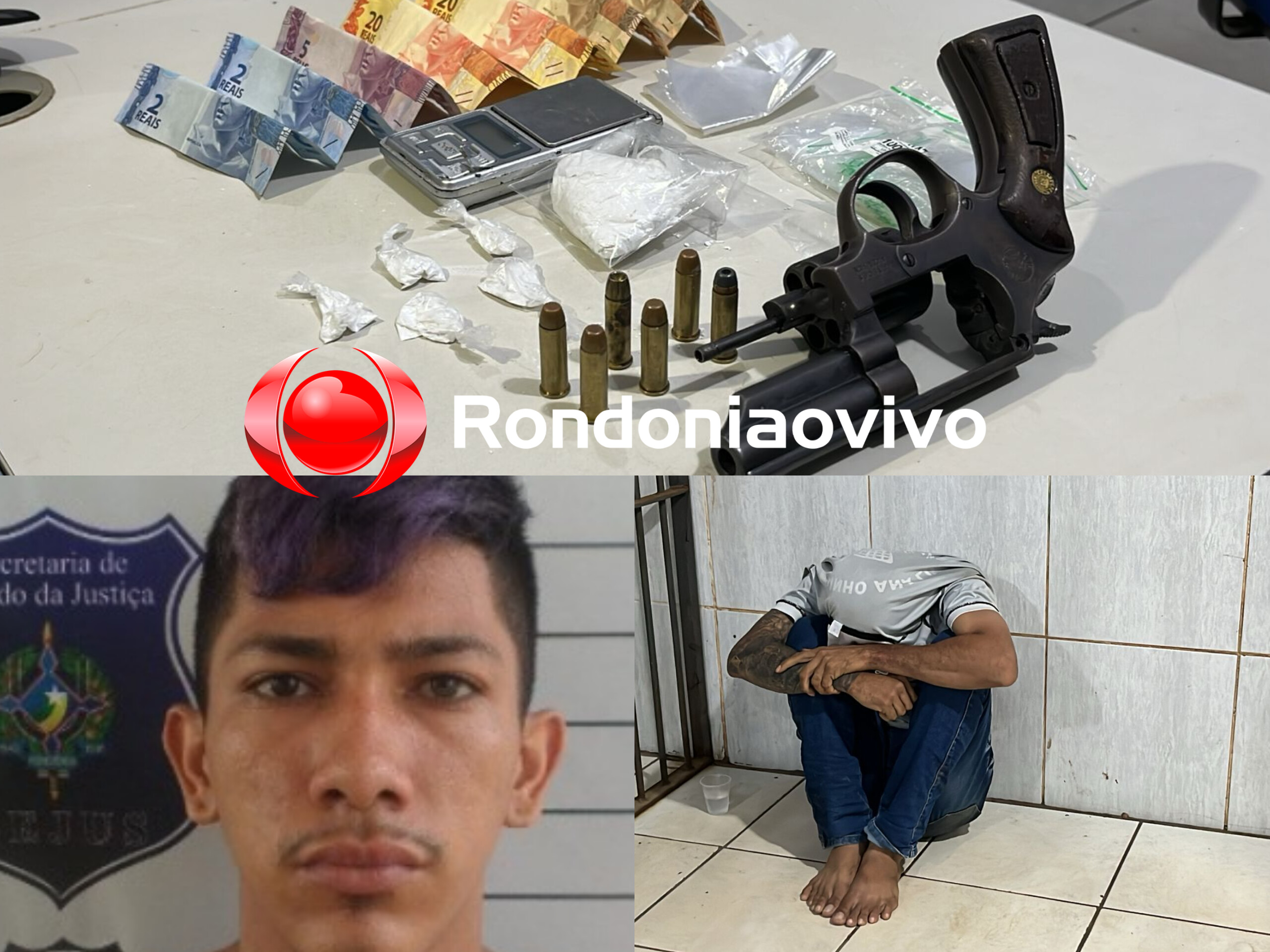 APÓS DENÚNCIA: Vulgo 'Romarinho' é preso em mercado com arma e droga