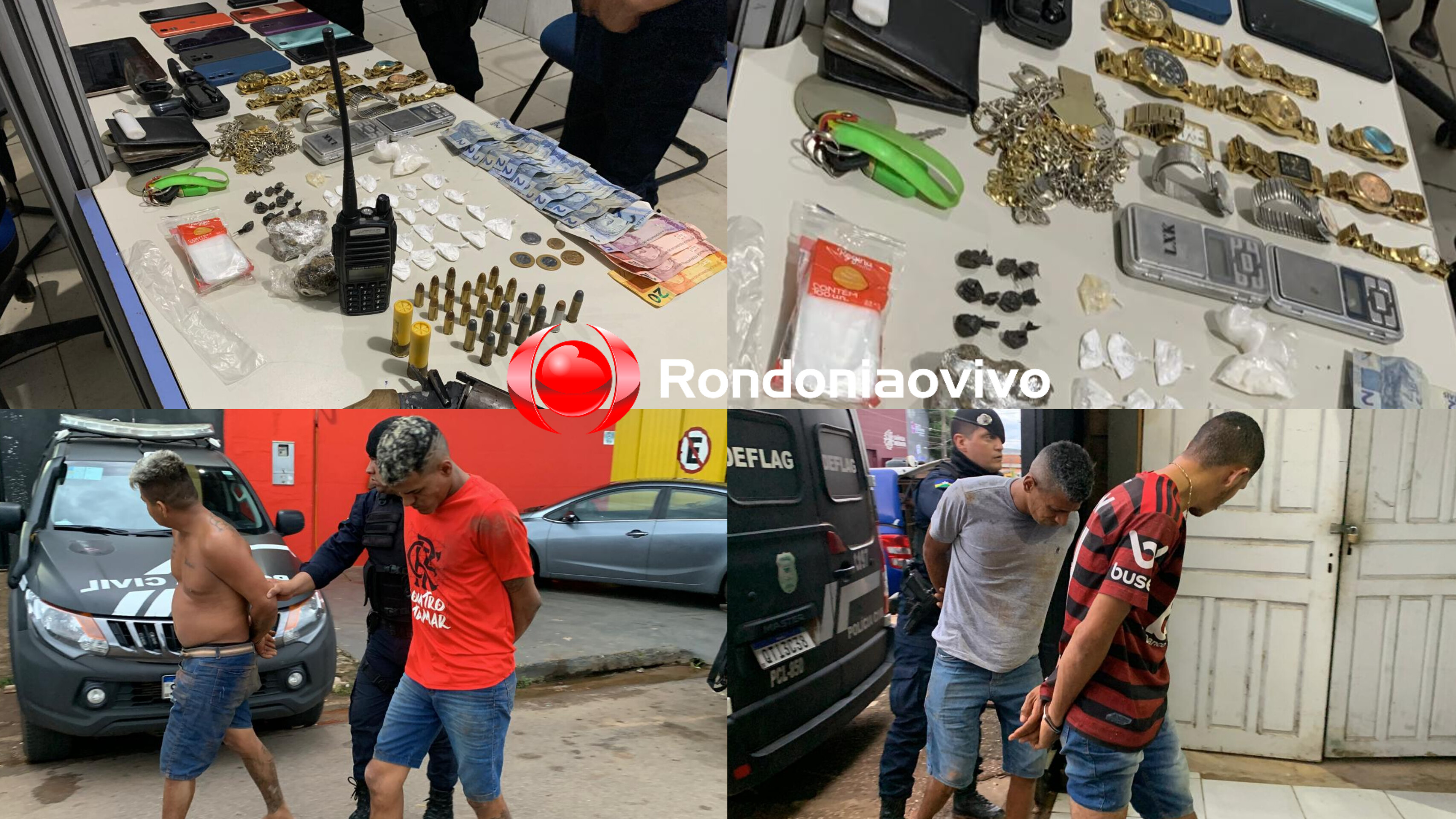 SOCIALISTA: Quadrilha é presa com drogas, arma e moto roubada 