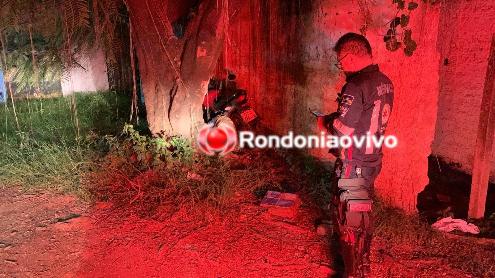 URGENTE: Motociclista morre após bater contra árvore em curva