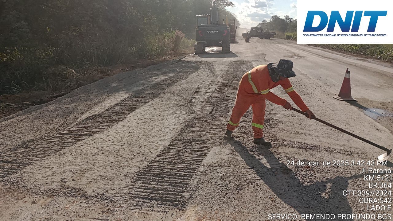 BR-364: Após diligência, anel viário de Ji-Paraná passa por obras de recuperação