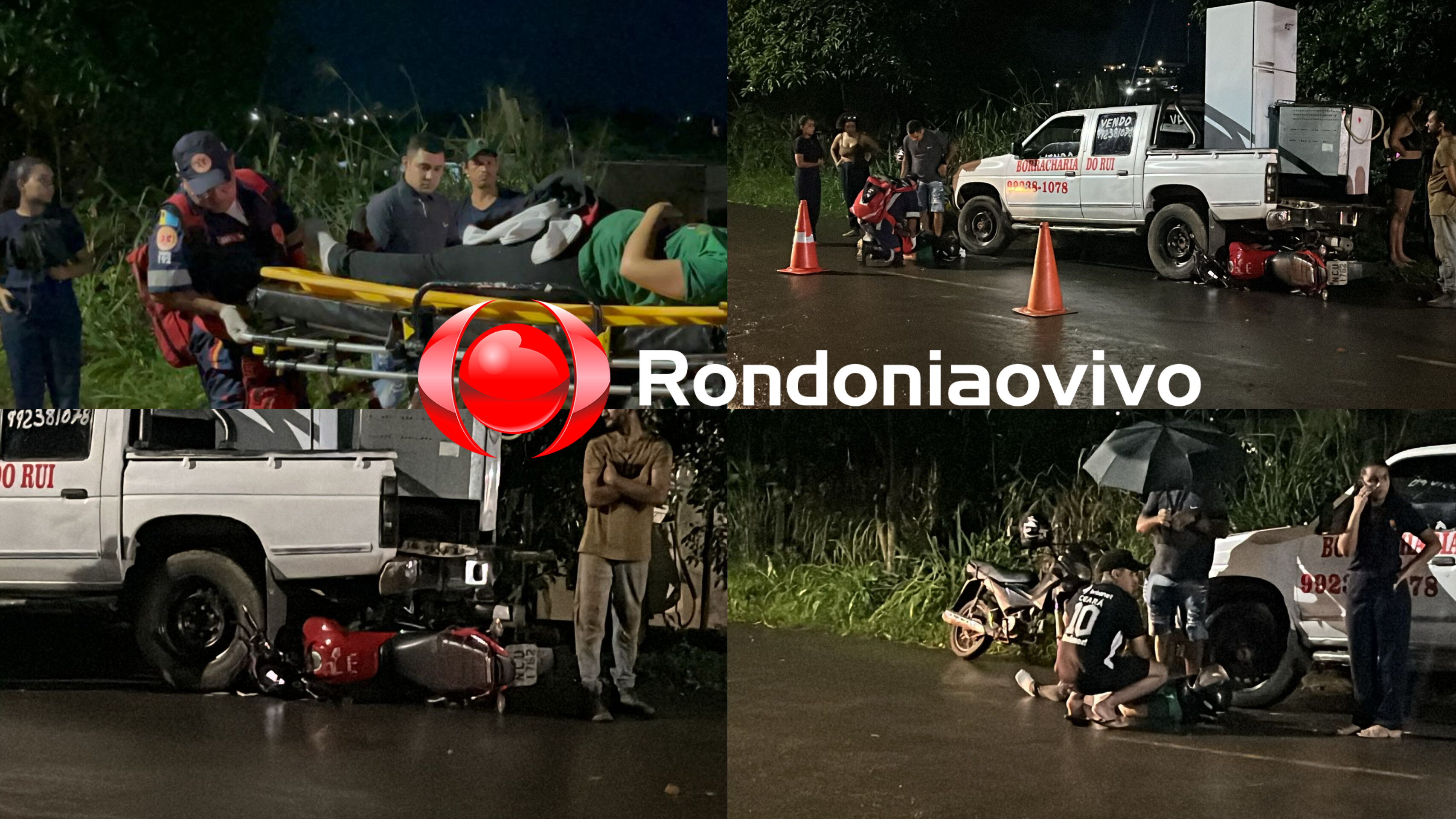 URGENTE: Motociclista grávida bate em cheio na traseira de caminhonete 