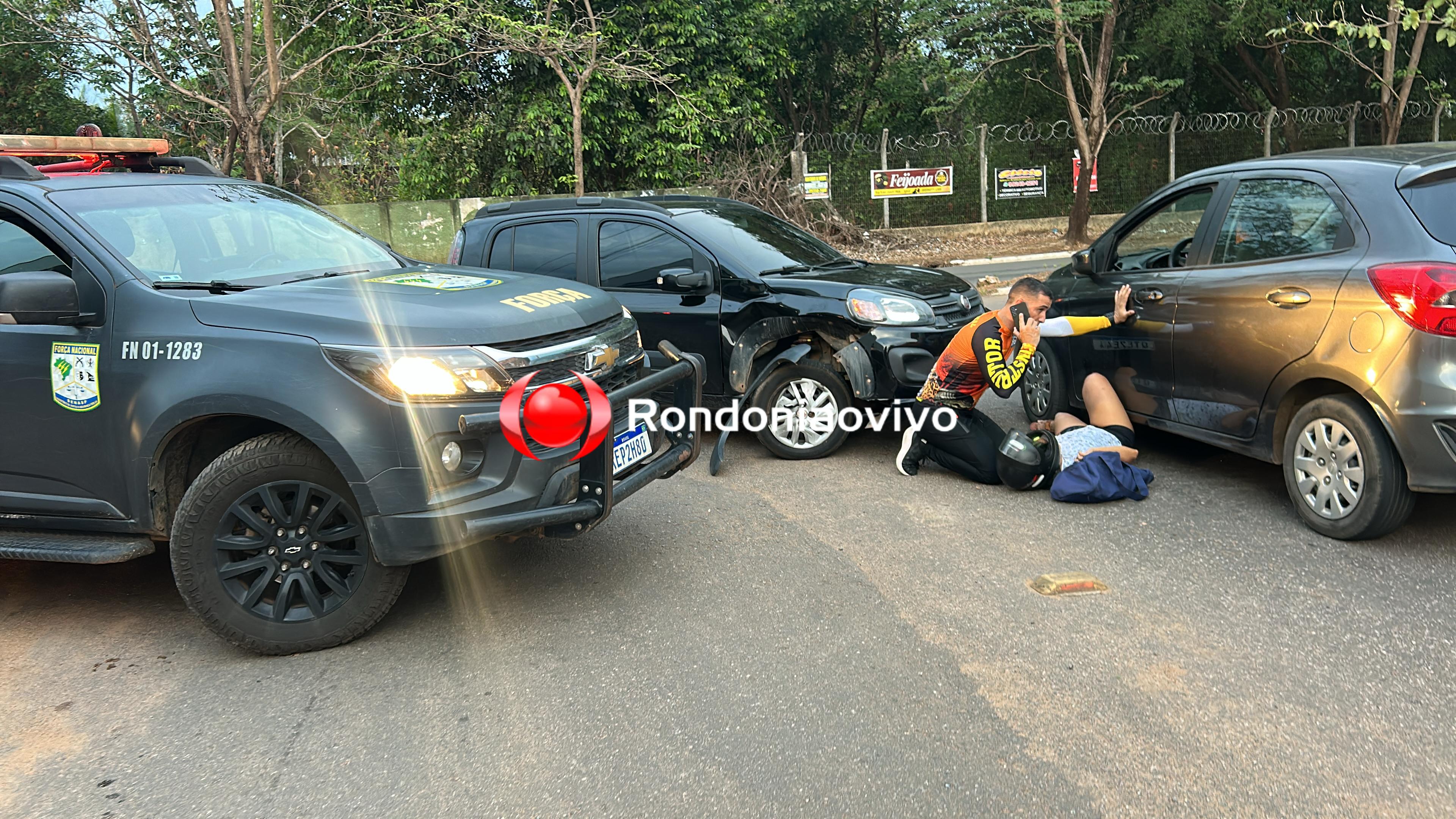 URGENTE: Mulher sofre graves lesões em acidente na Avenida Guaporé