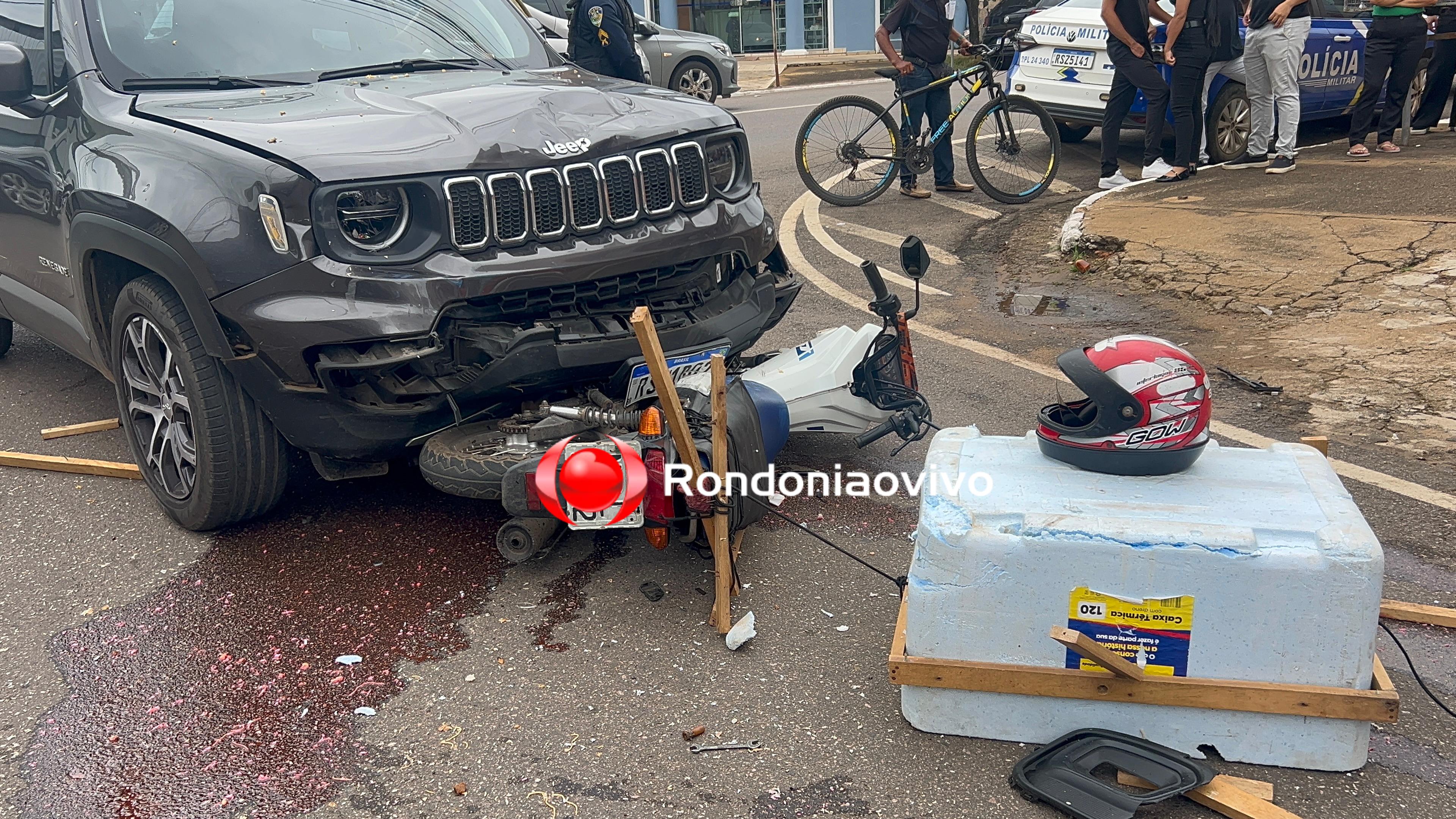 URGENTE: Motociclista fica gravemente ferido ao ser arrastado por Jeep na Abunã