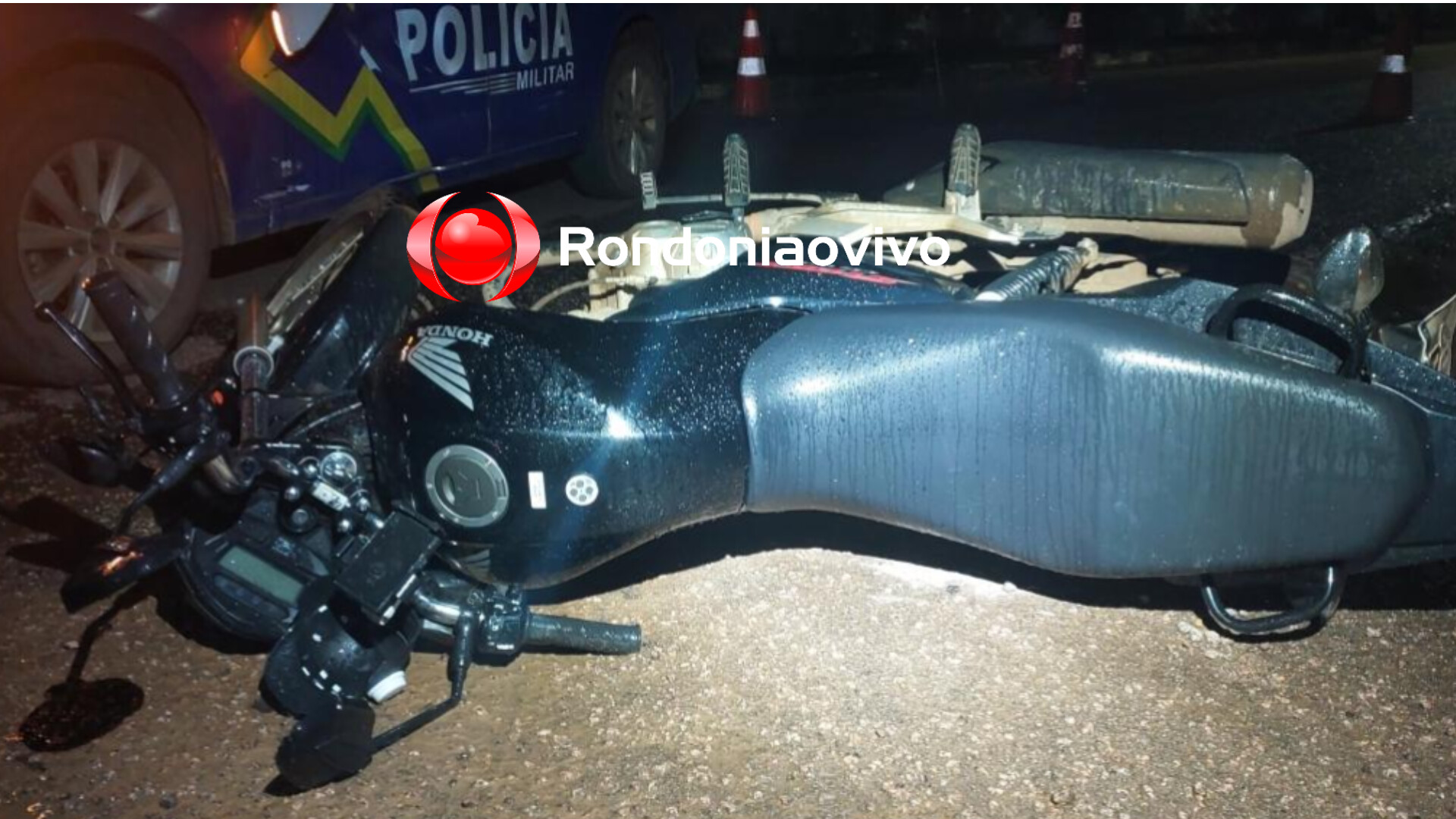 ACIDENTE: Motociclista bate em viatura da PM no condomínio Morar Melhor 