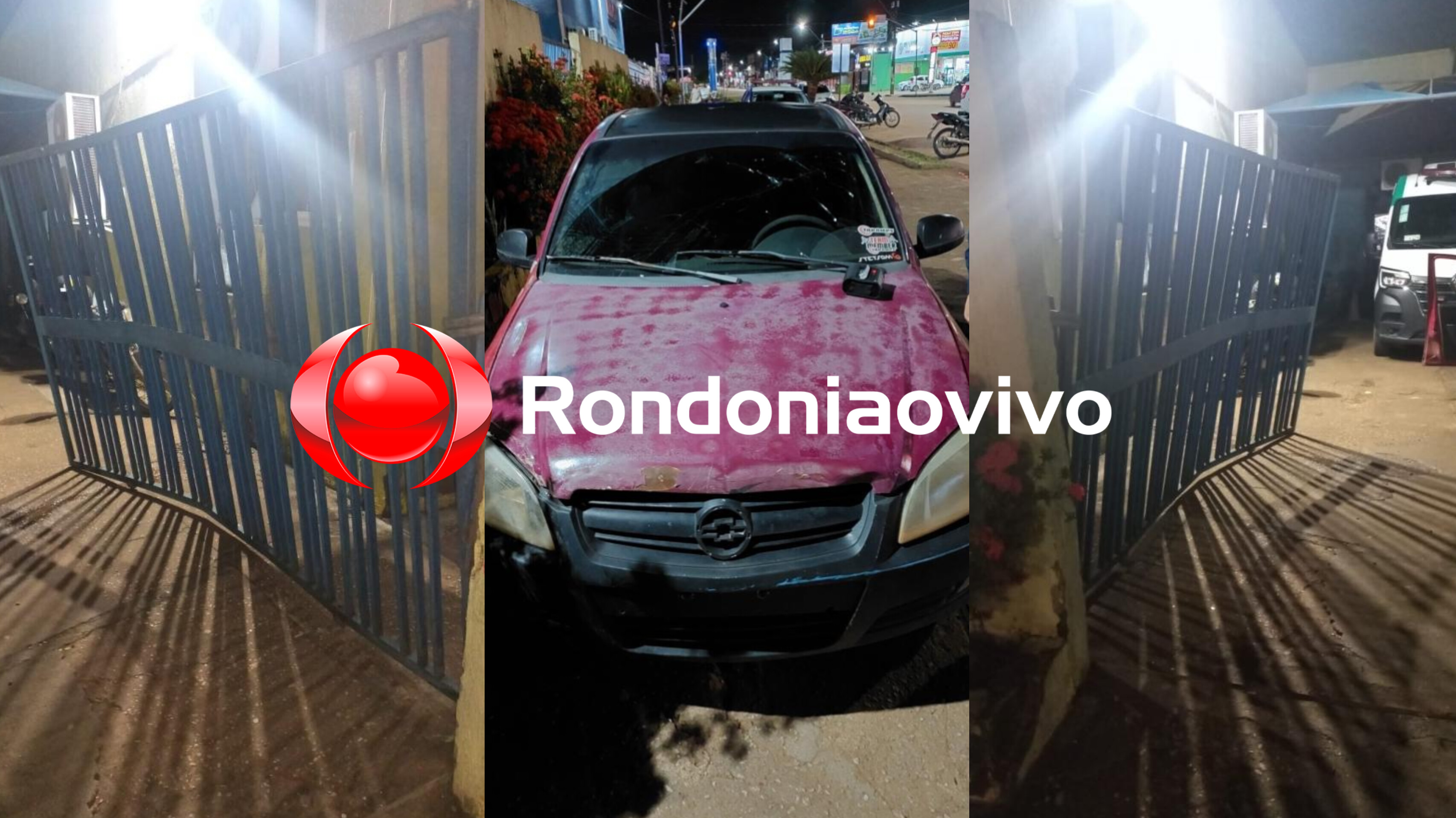 ALUCINADO: Motorista de Celta chega destruindo portão, quebra janela e invade UPA 