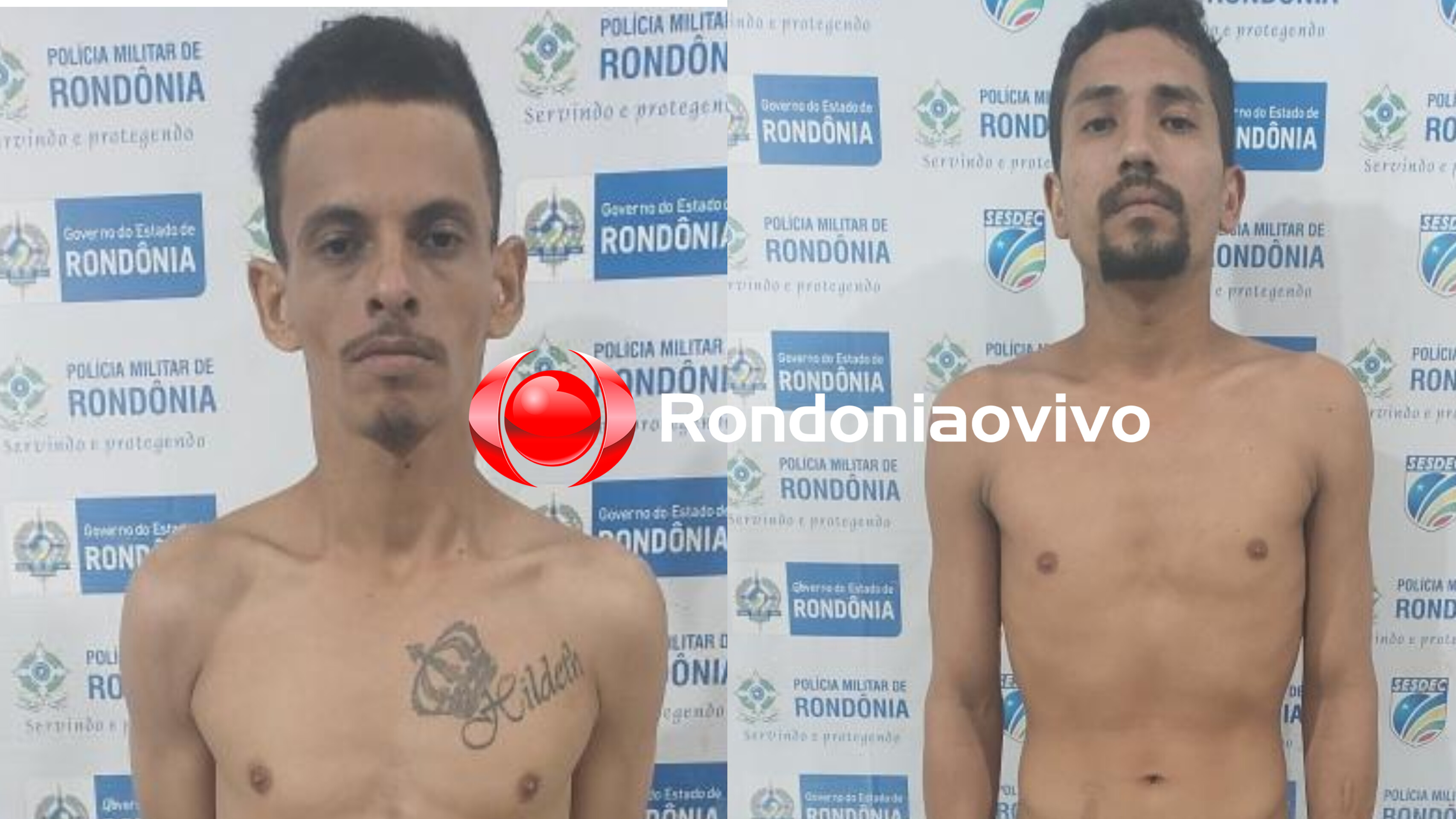 INTERCEPTADOS: Força Tática do 9° Batalhão prende dois foragidos em Porto Velho 