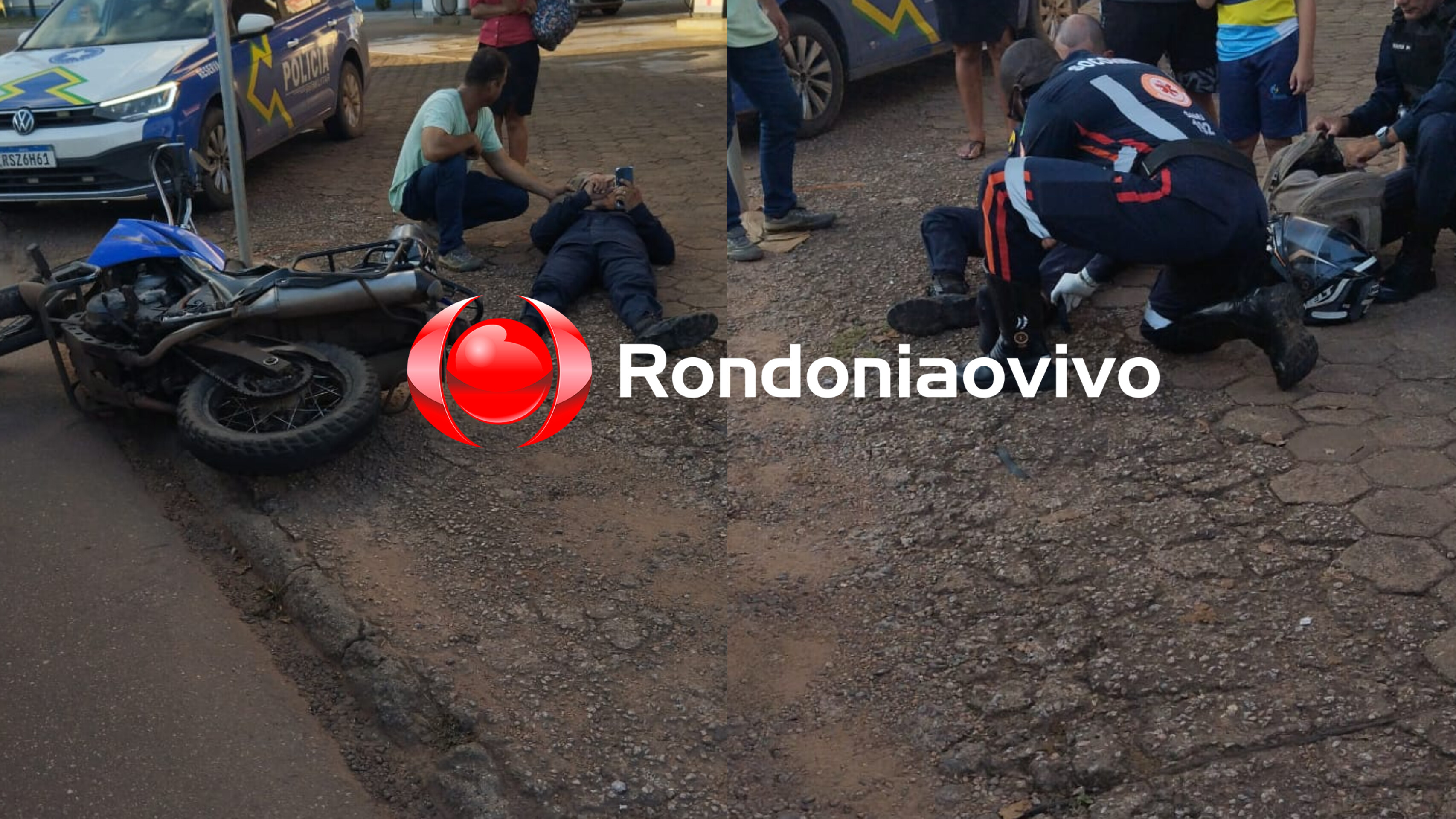 NA GUAPORÉ: Sargento da PM sofre acidente após mulher abrir porta de carro