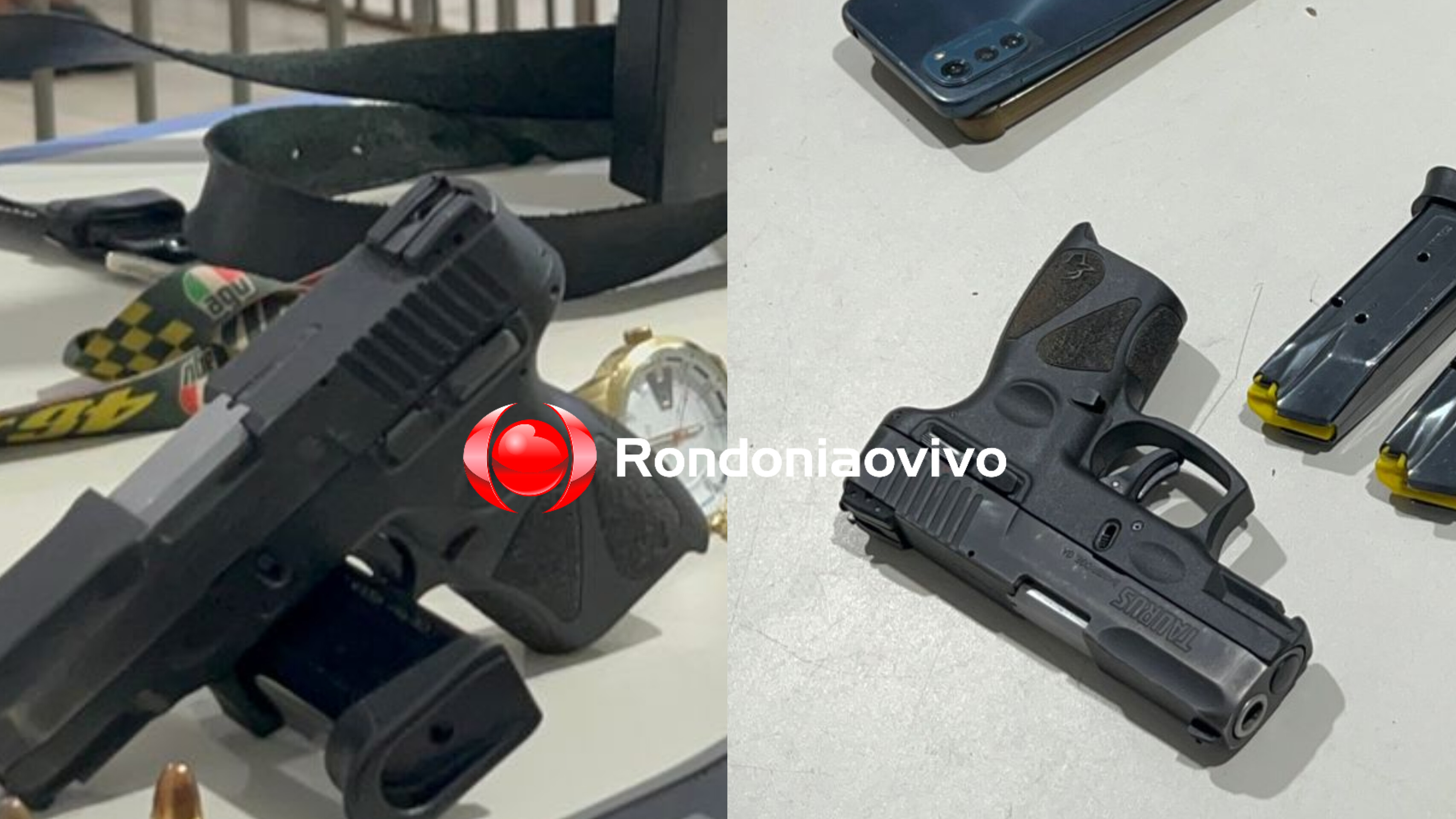 PORTE ILEGAL: Dois motociclistas são presos com pistolas durante ação da PM na zona Leste 