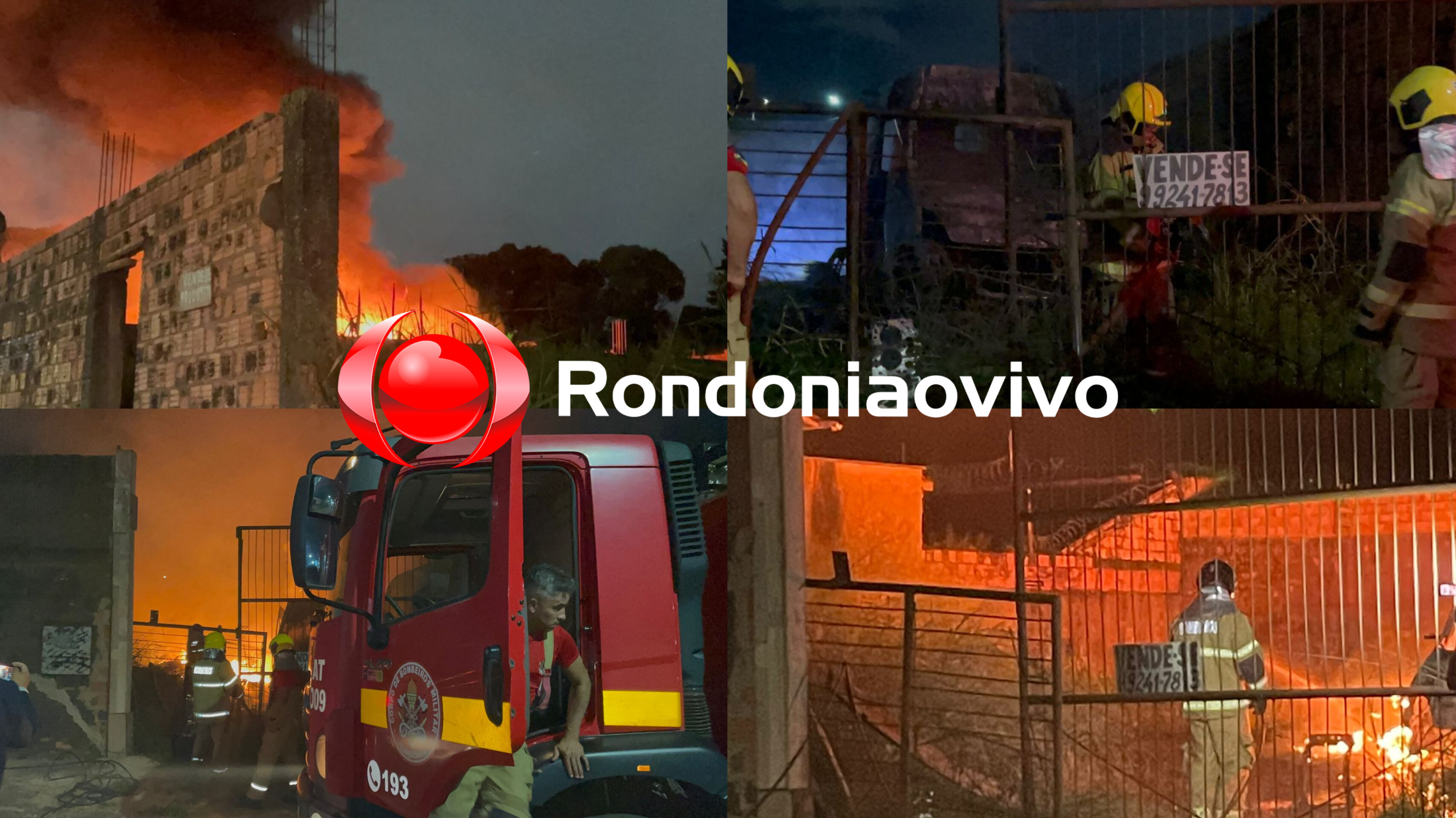 SINISTRO: Van pega fogo em terreno a venda na zona Sul