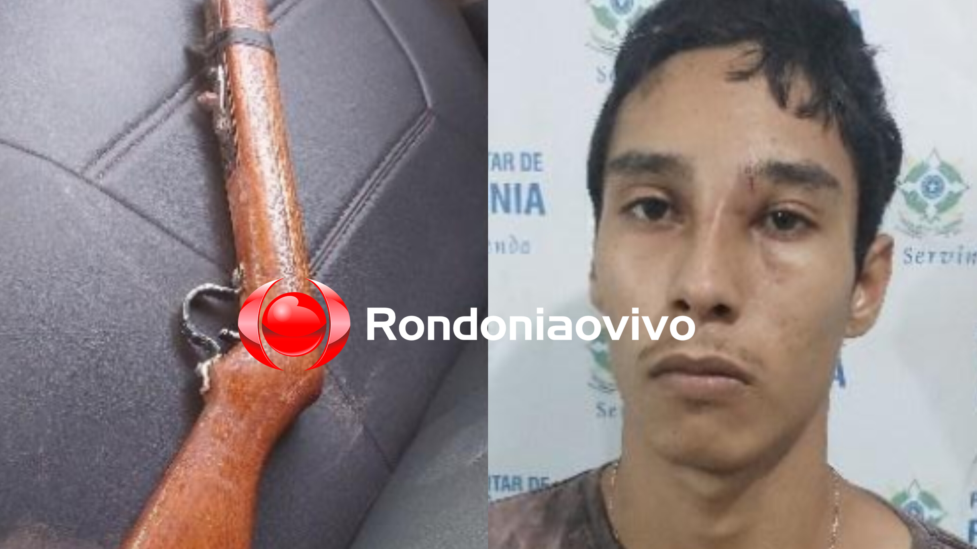 TOCAIA NO MATO: Jovem é preso com espingarda quando ia executar vizinho