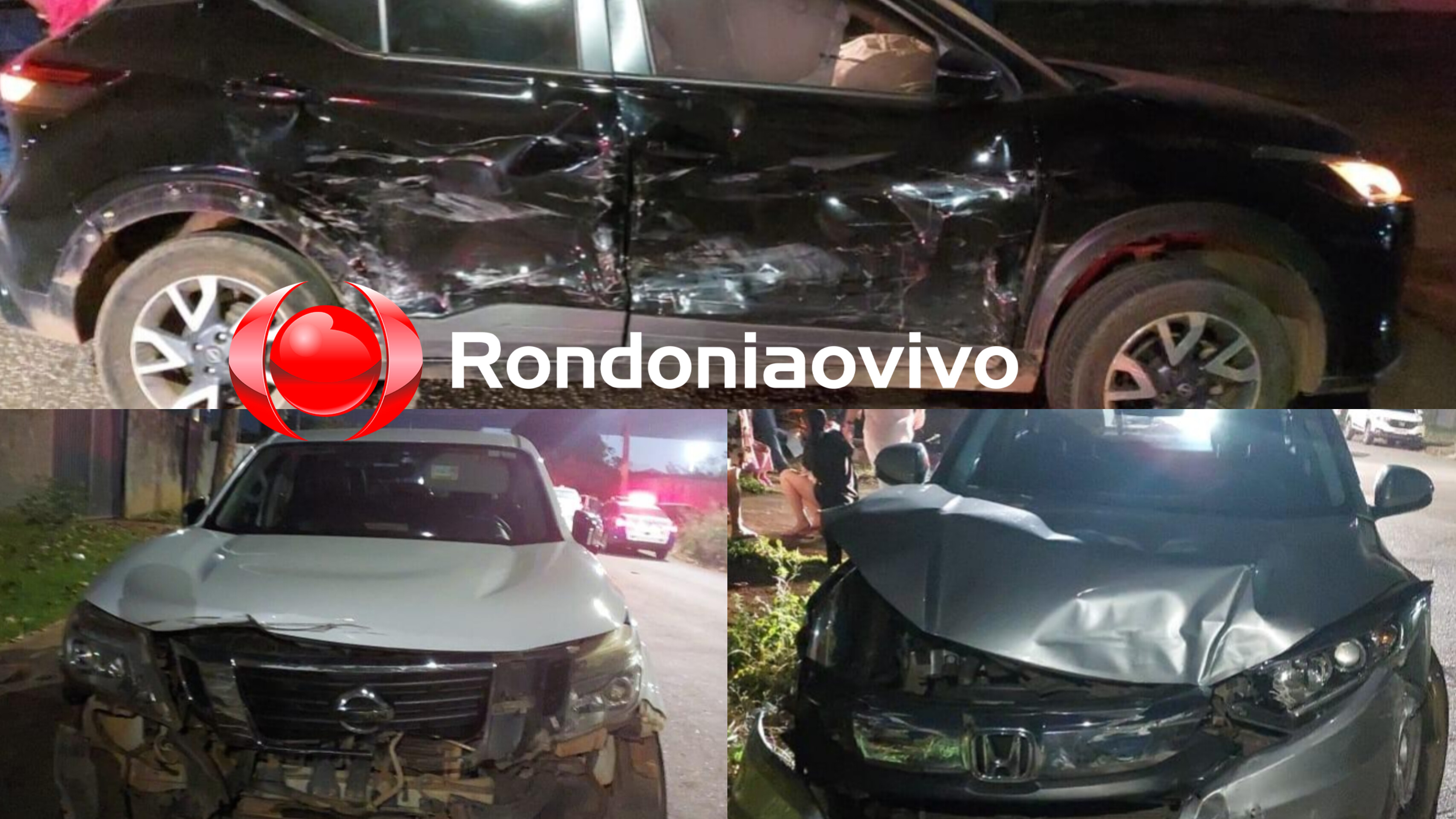 TRÊS VEÍCULOS: Adolescente fica ferido após mulher em Frontier avançar e causar acidente