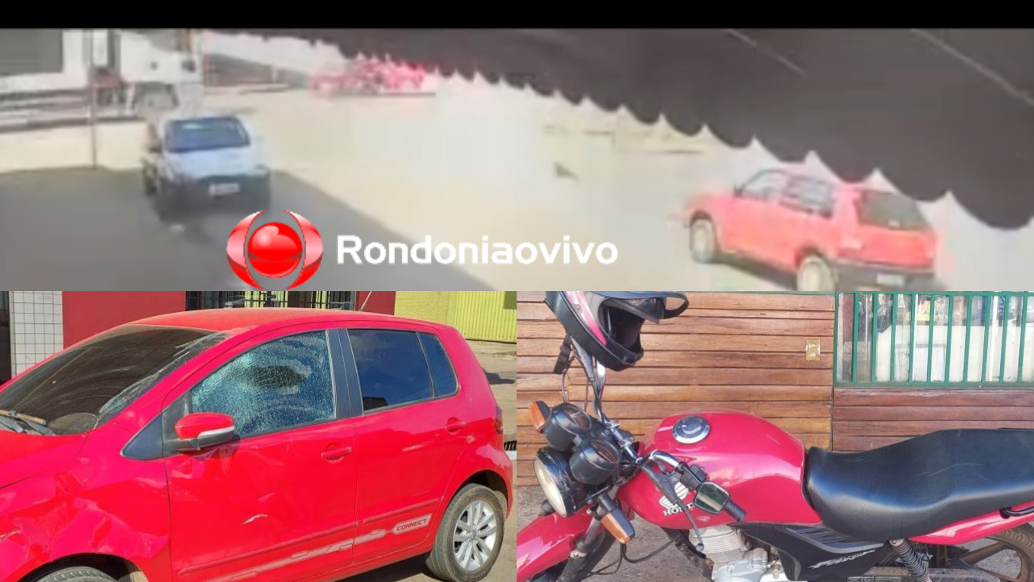 VÍDEO: Motociclista quase morre atropelado por caminhão após bater em carro 
