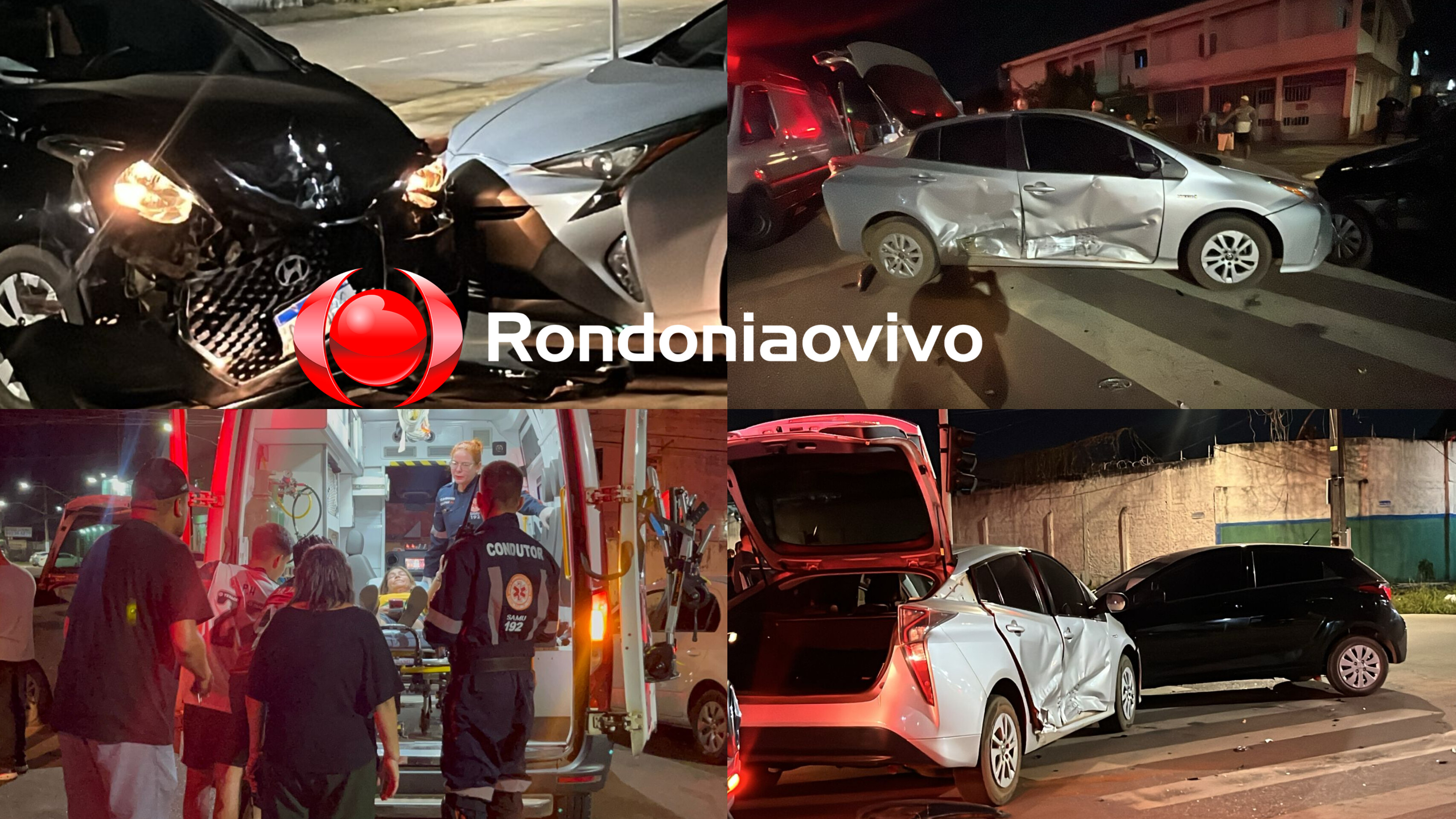 FUROU SINAL: Forte colisão entre carros deixa mulher ferida na região Central 