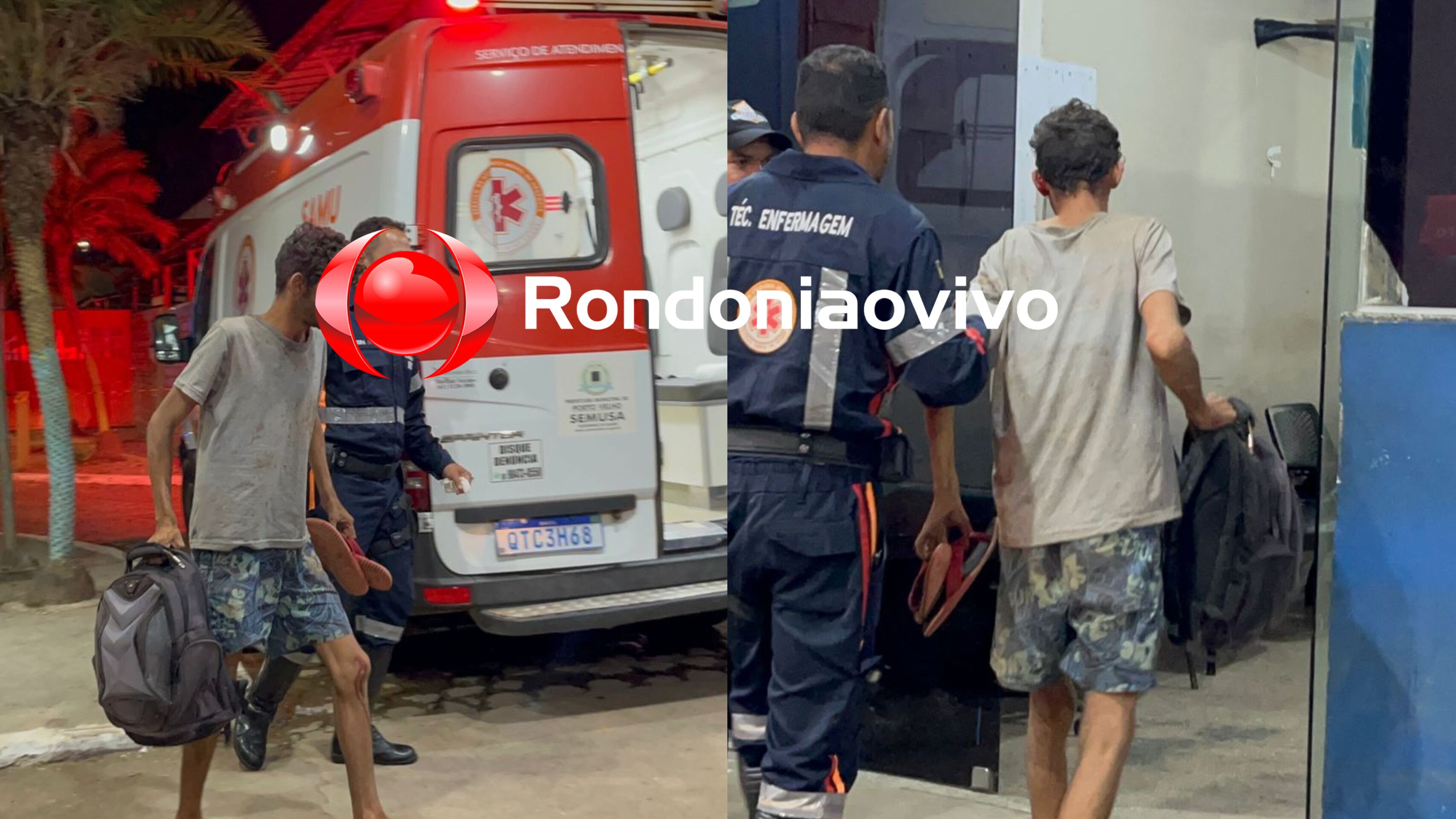 FRATURA: Homem é socorrido ao JPII após ser espancado por cinco pessoas 