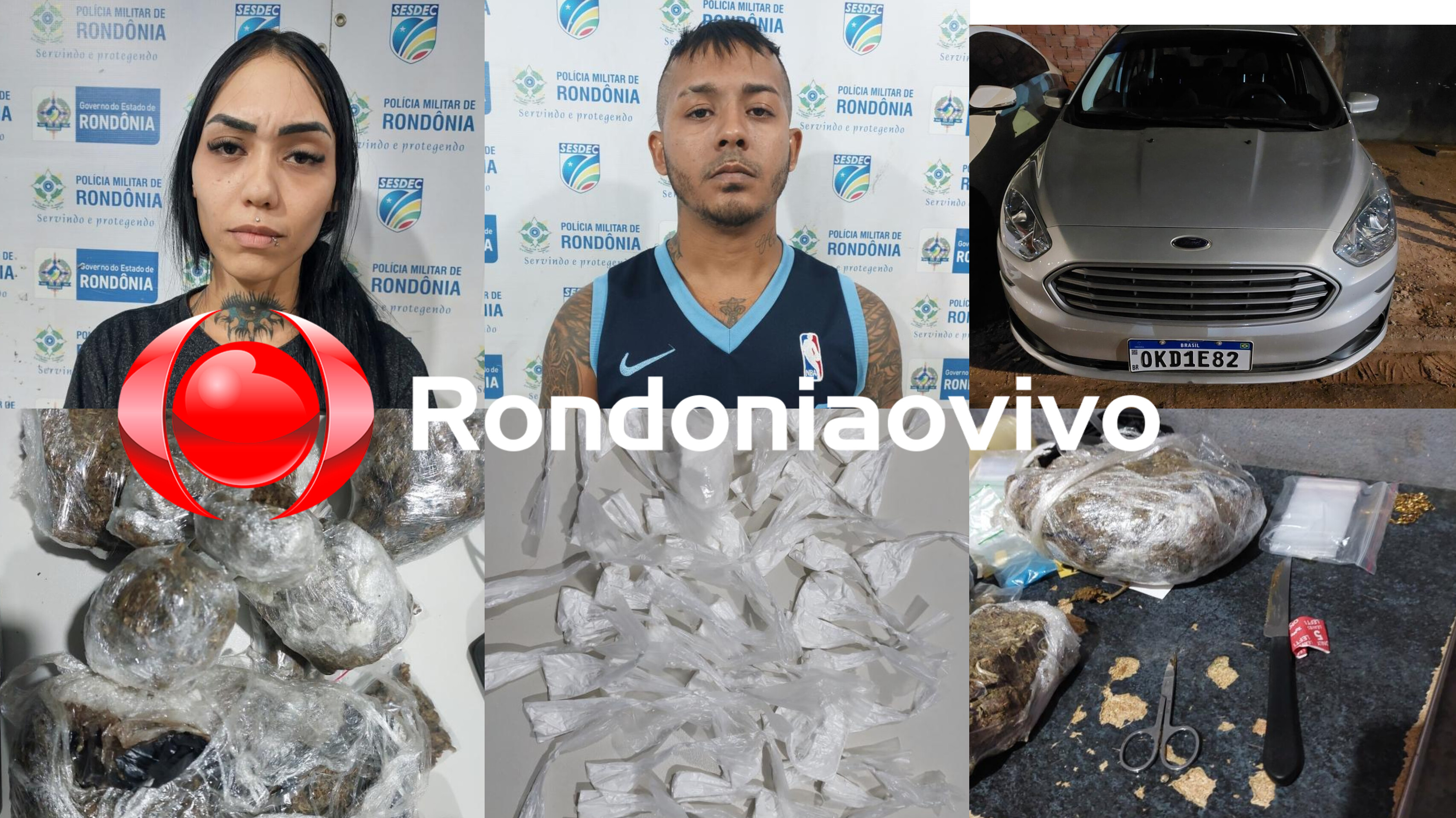 NO TEIXEIRÃO: Casal é preso com skunk, droga sintética e carro roubado 