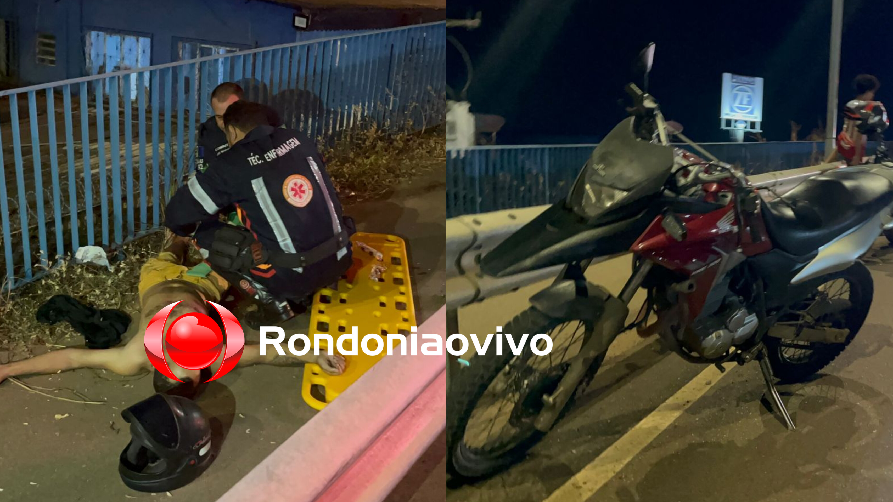 URGENTE: Motociclista sofre grave fratura exposta em acidente no viaduto 