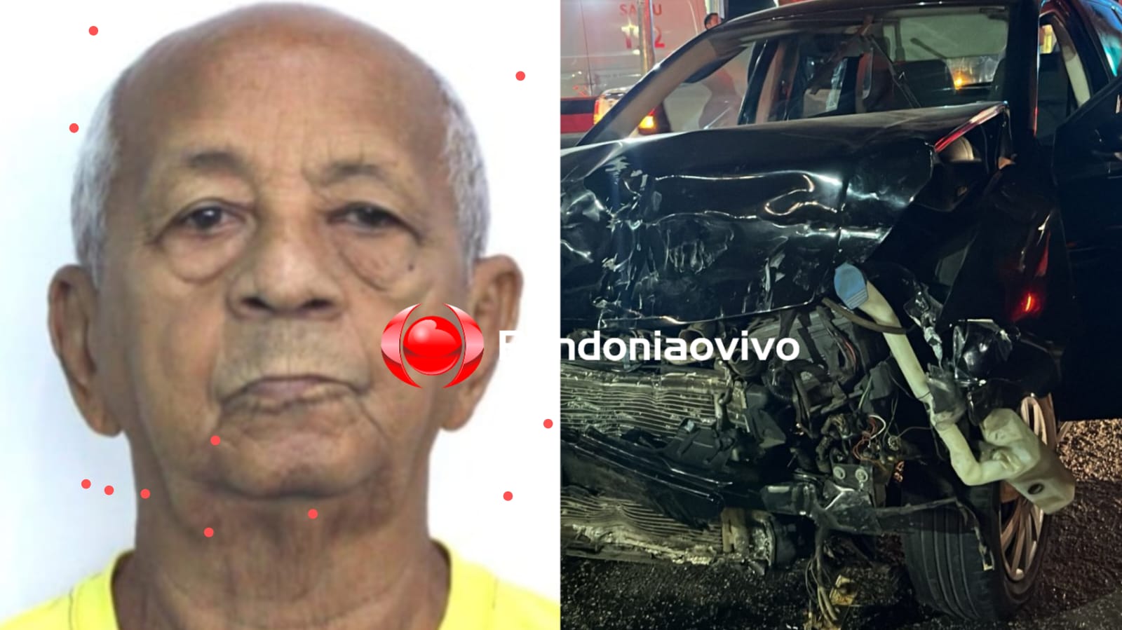IDENTIFICADO: Gravíssimo acidente entre três veículos deixa idoso morto em Porto Velho 