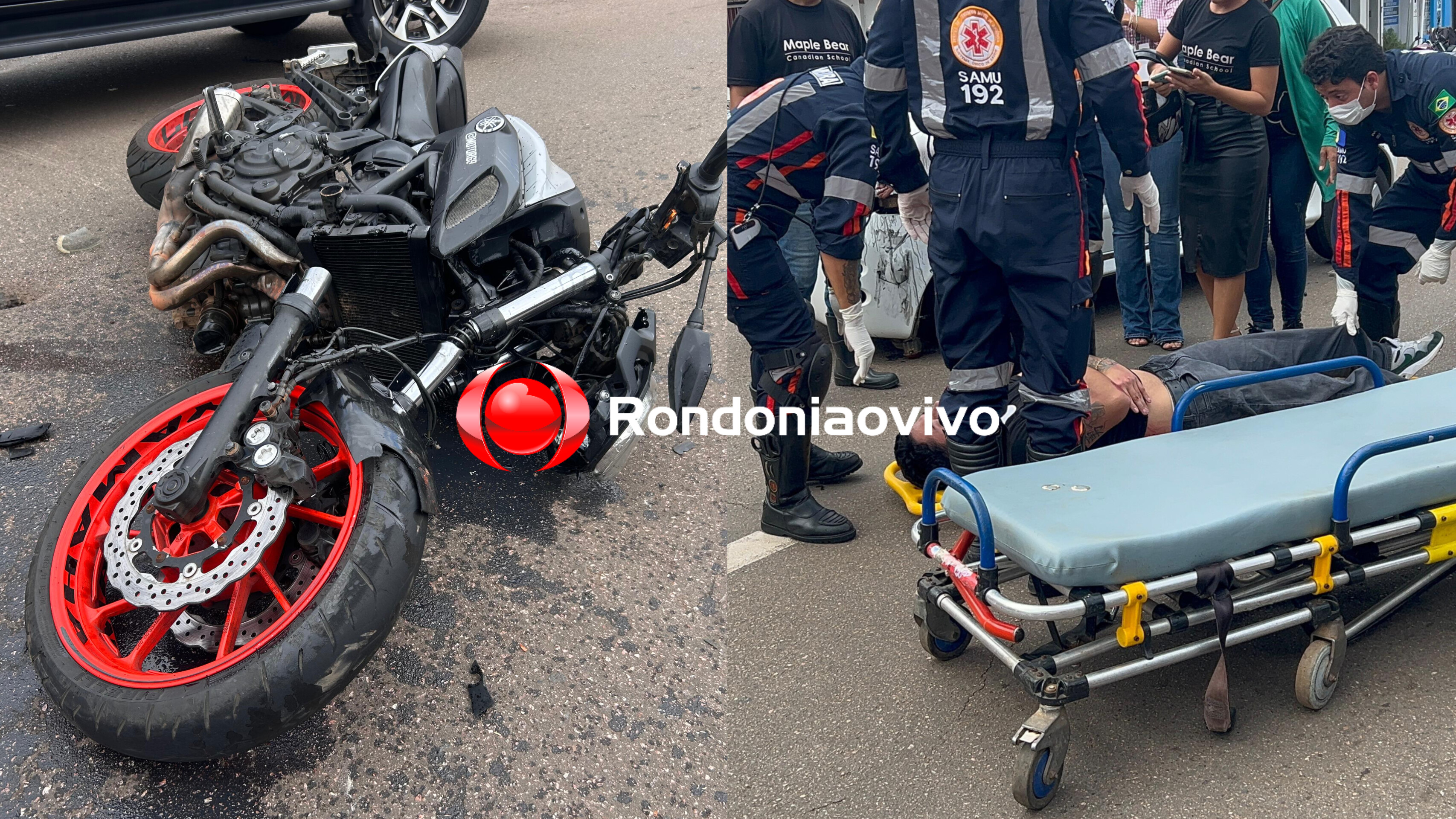 VÍDEO: Condutor de MT-07 sofre grave acidente na Calama