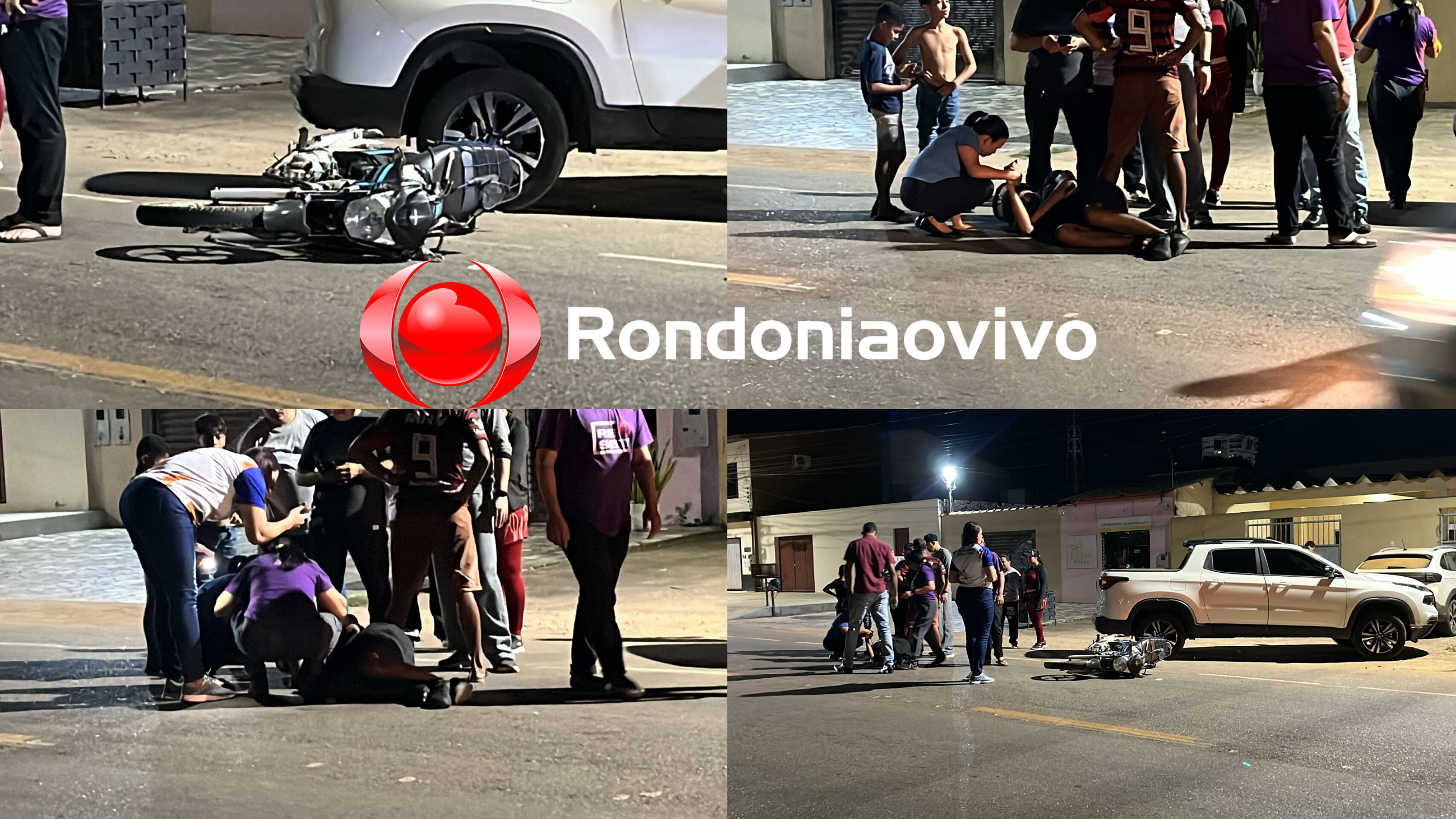 NO LIBERDADE: Motociclista fica ferido após bater na traseira de Fiat Toro