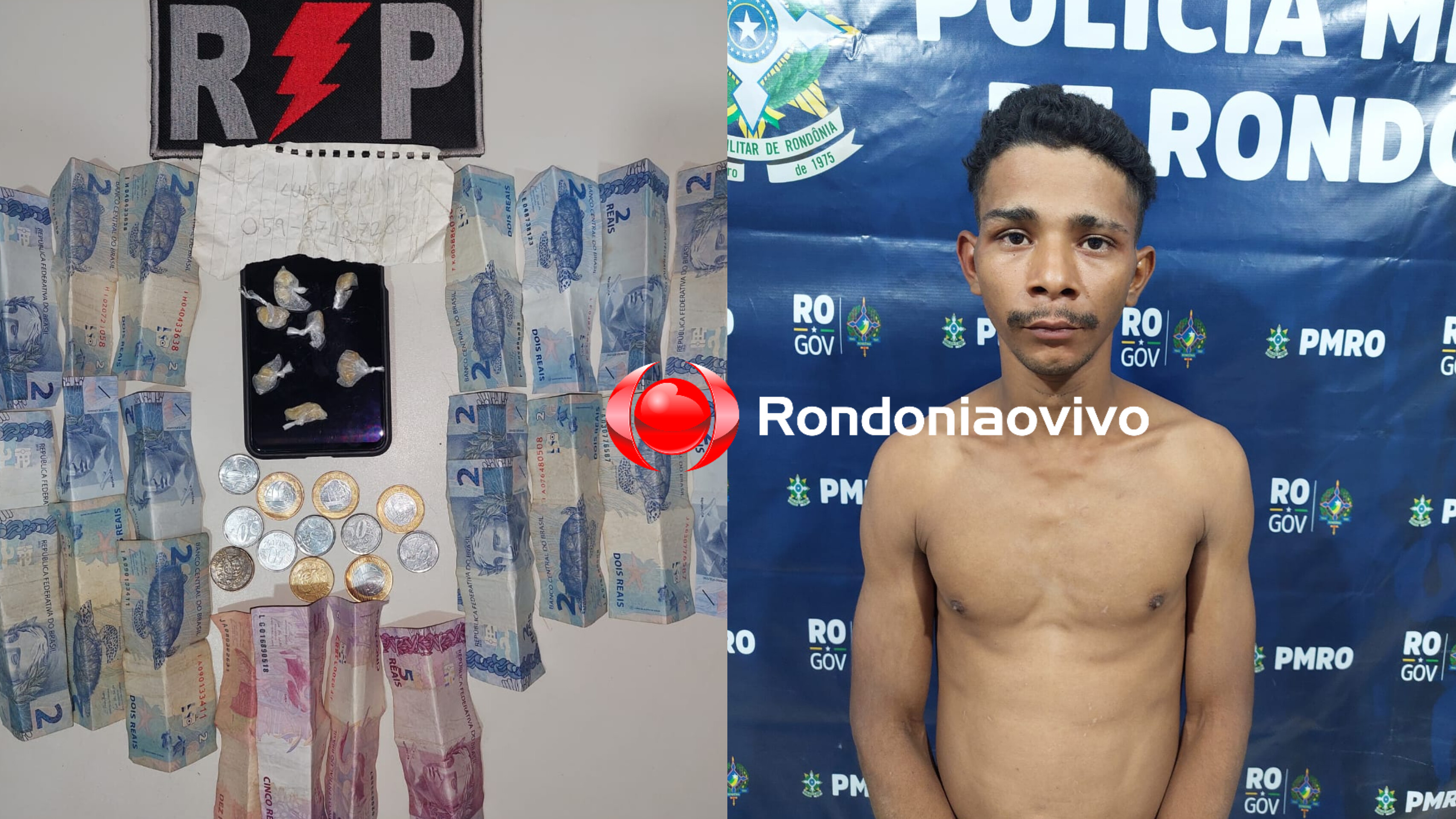 FLAGRANTE: Equipe do sargento Machado prende acusado de tráfico em apartamento 