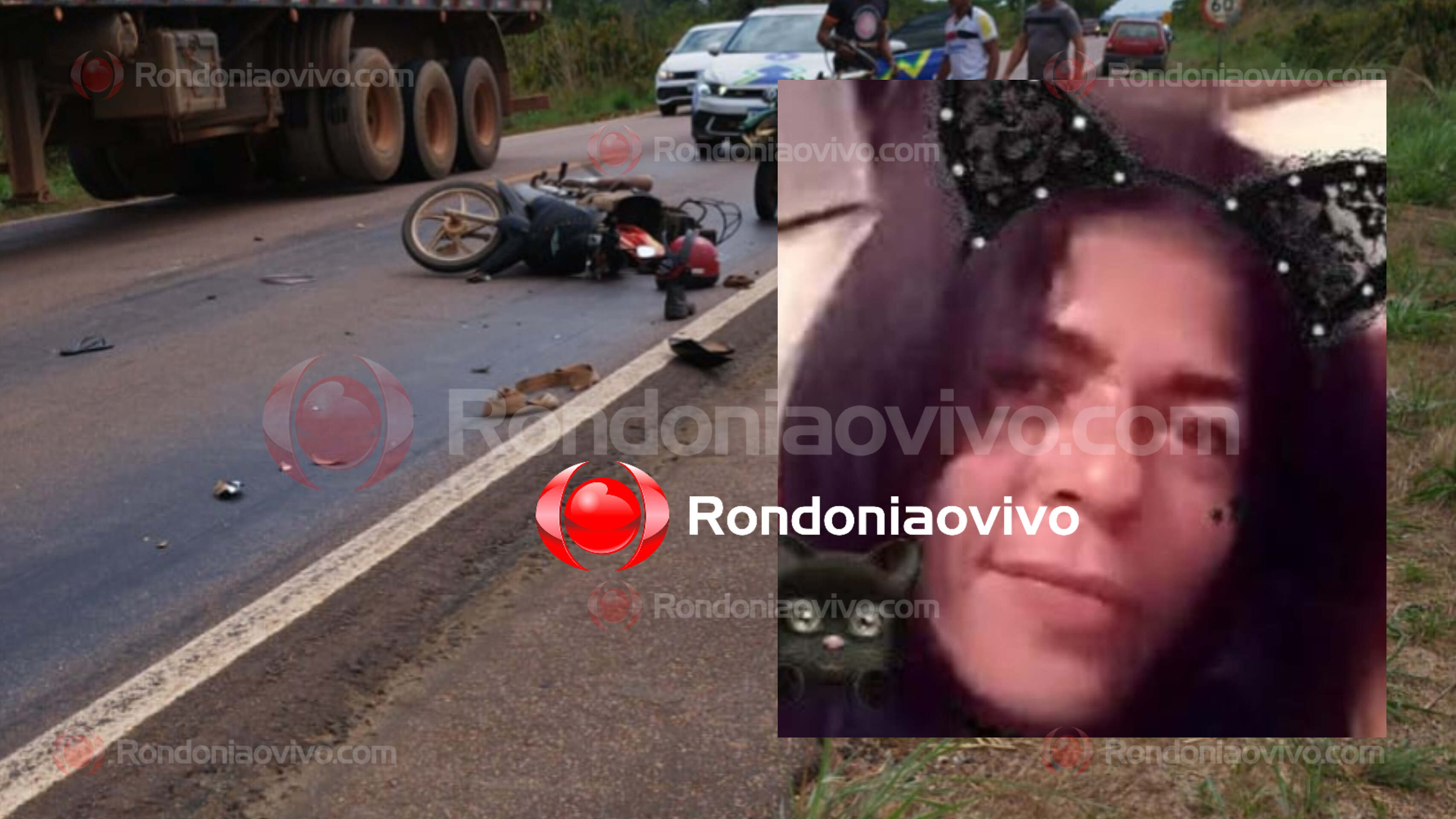 URGENTE: Morre passageira de moto após gravíssimo acidente na BR-364 