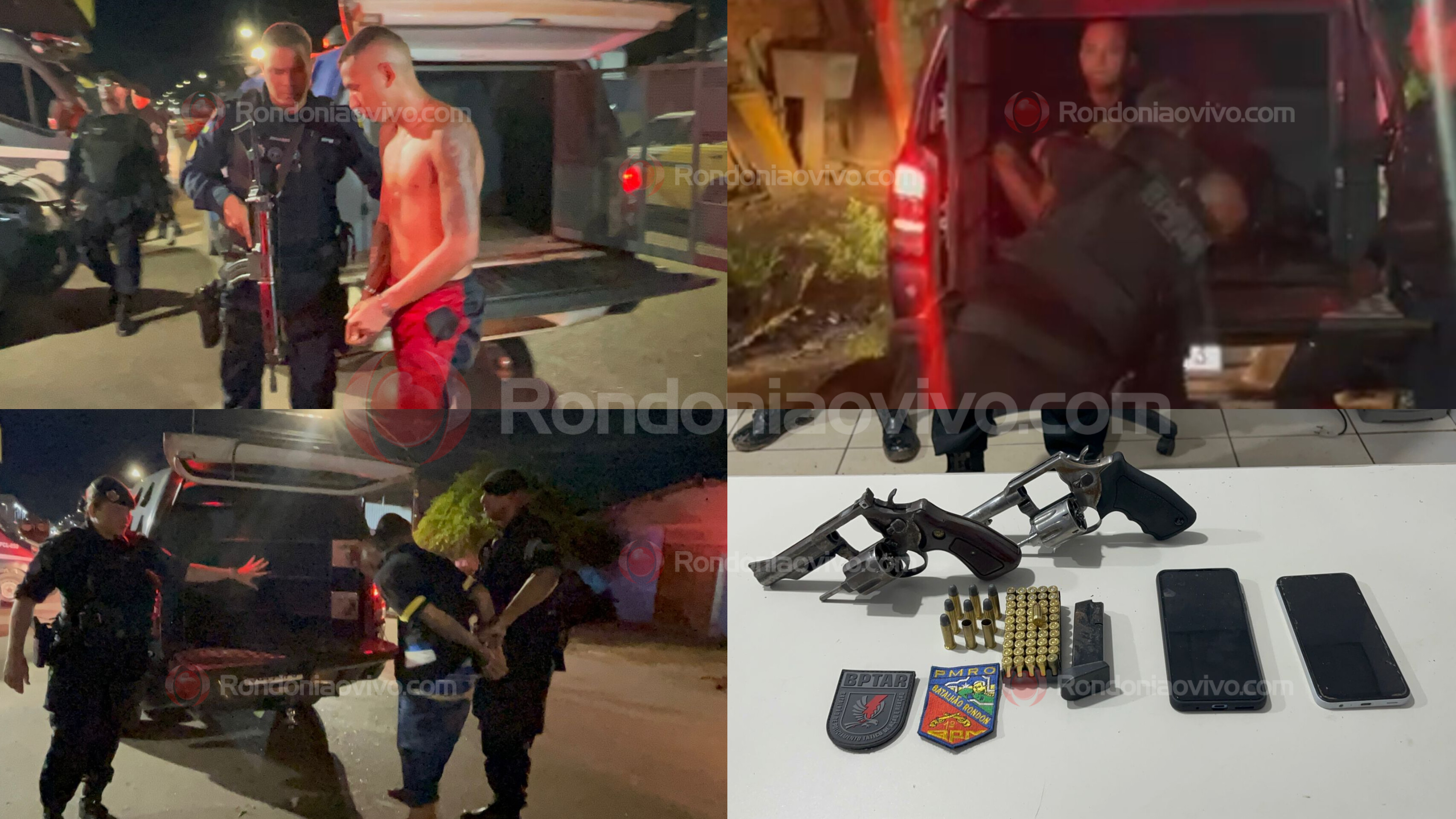 GUERRA ENTRE RIVAIS: Após confronto a tiros, três são presos com armas e mais de 50 munições 