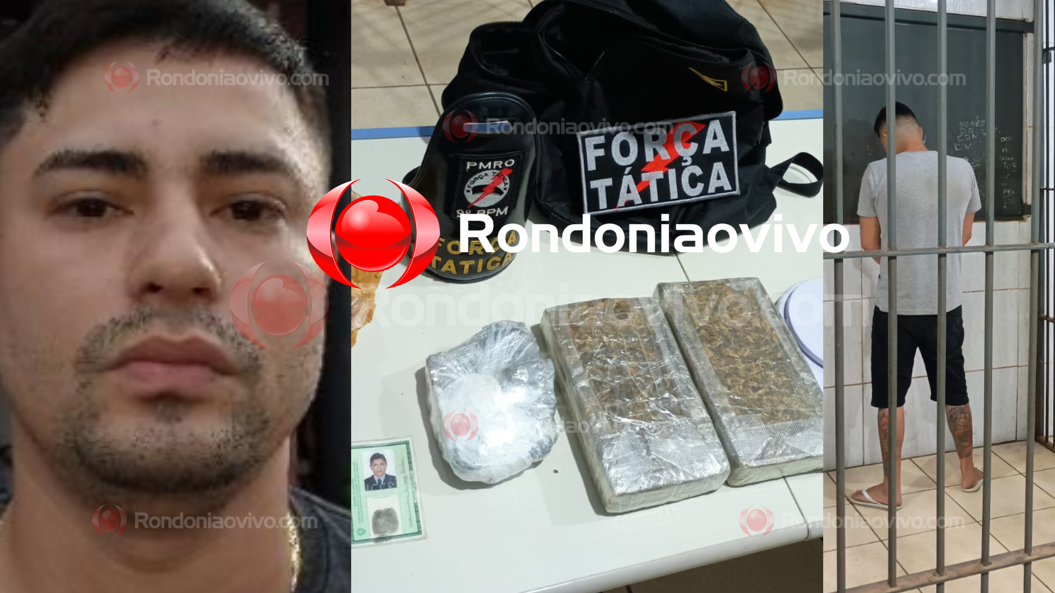 ERA FORAGIDO: Força Tática do 9° BPM prende traficante com mais de dois quilos de drogas