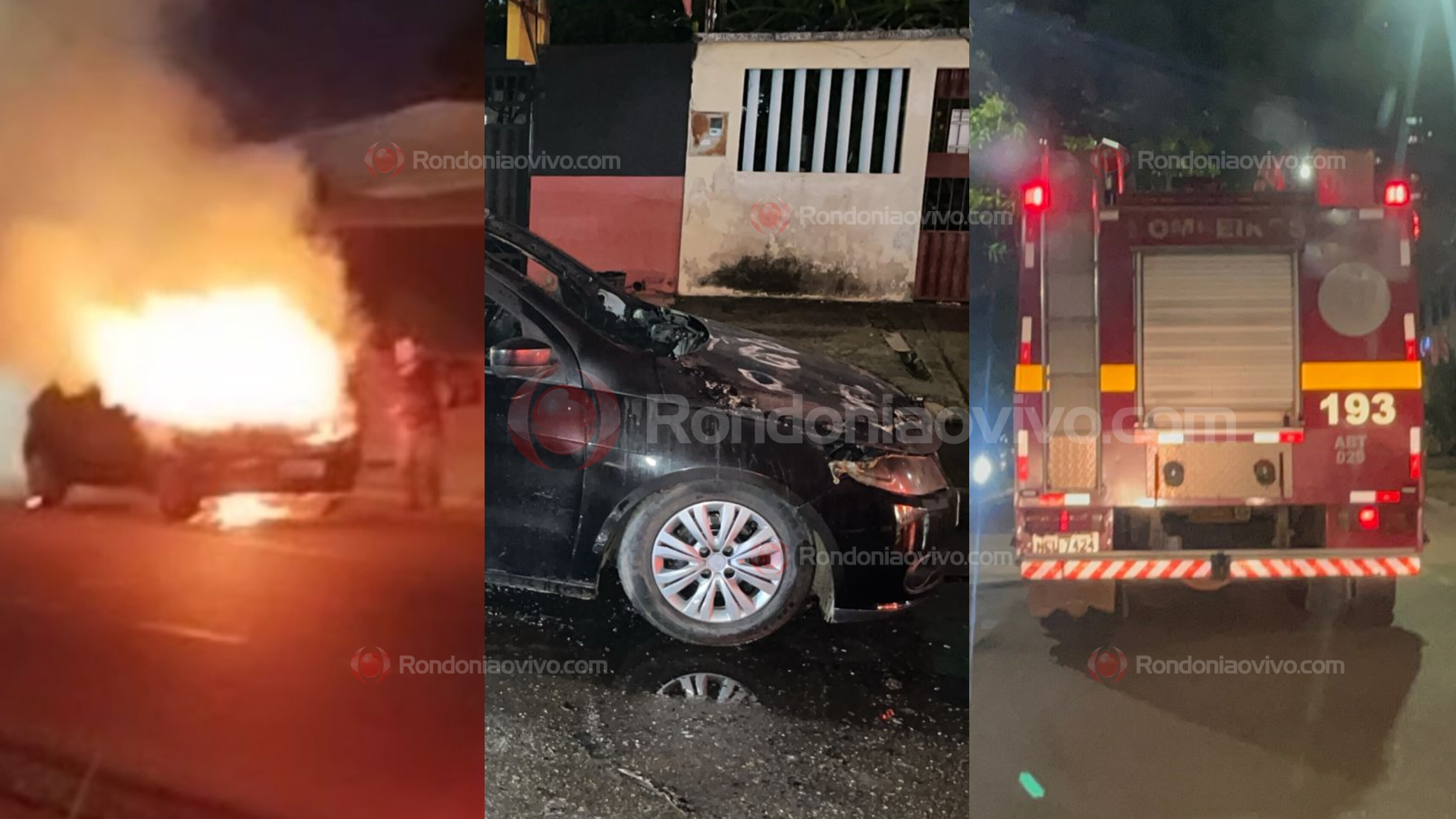 SINISTRO: Mais um carro é atingido por incêndio neste sábado em Porto Velho 