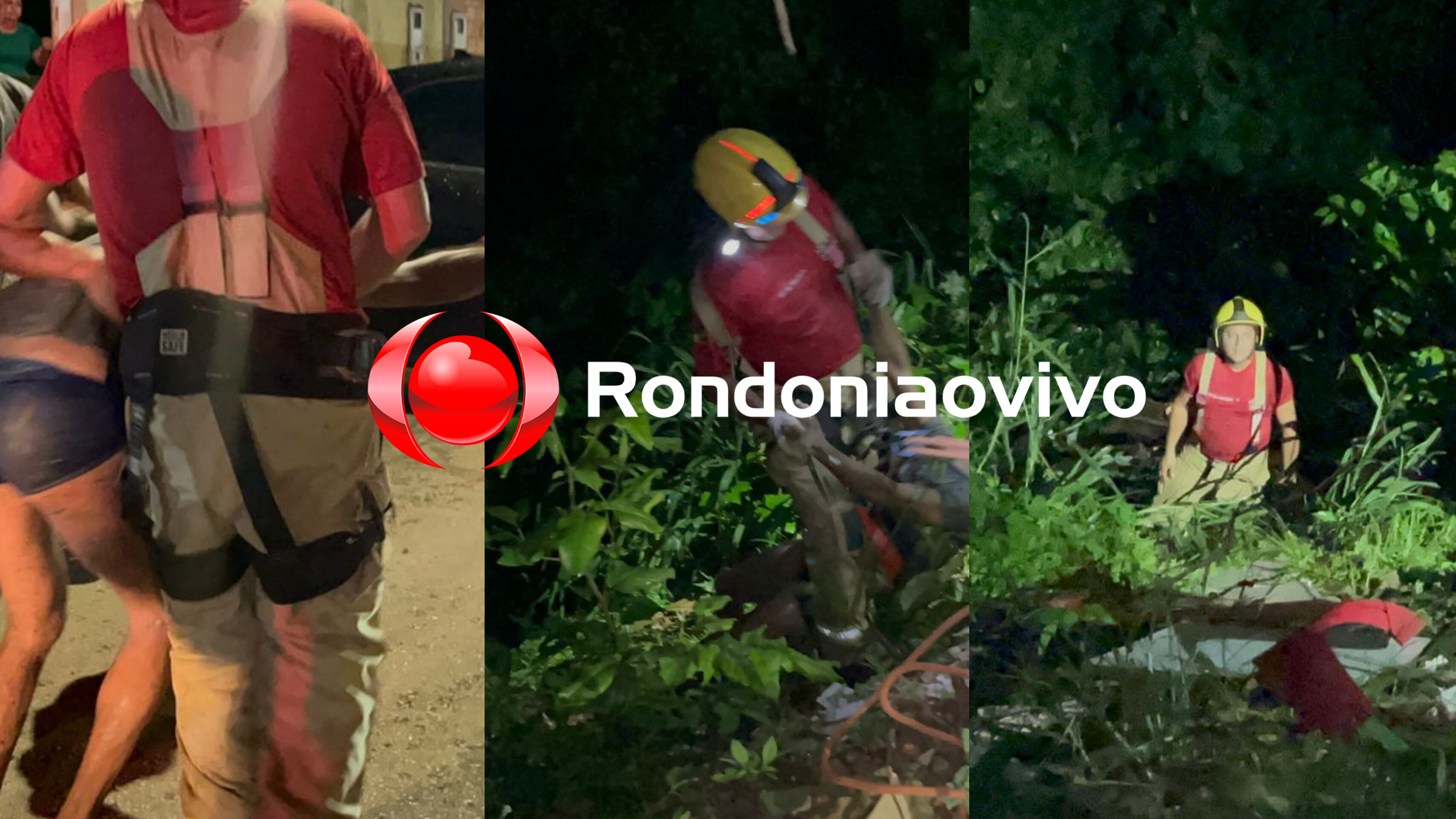 DESCONTROLADO: Bombeiros são acionados para resgatar homem que caiu em ribanceira 