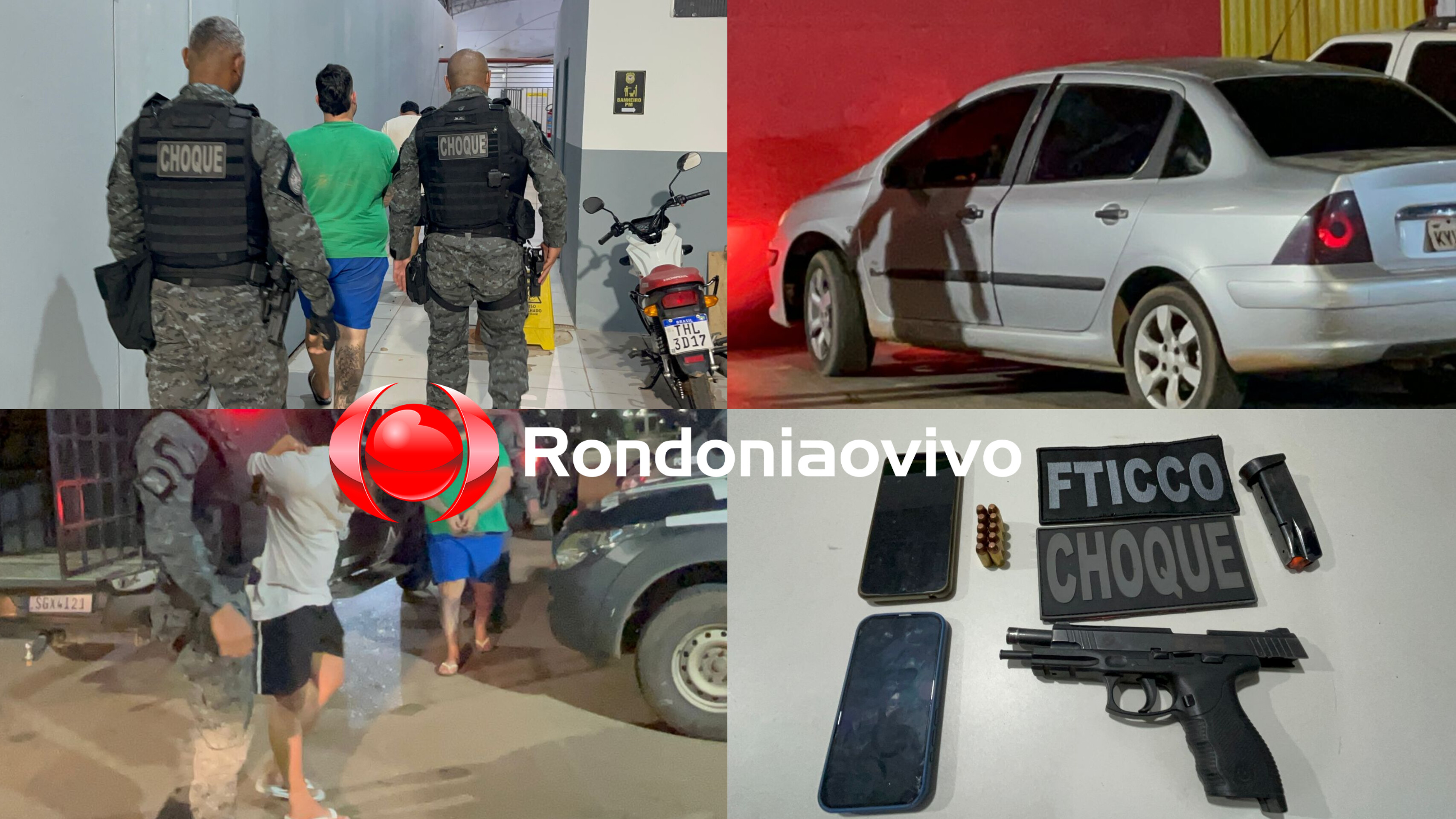 FLAGRANTE: Dupla é presa em carro com pistola roubada de policial militar 