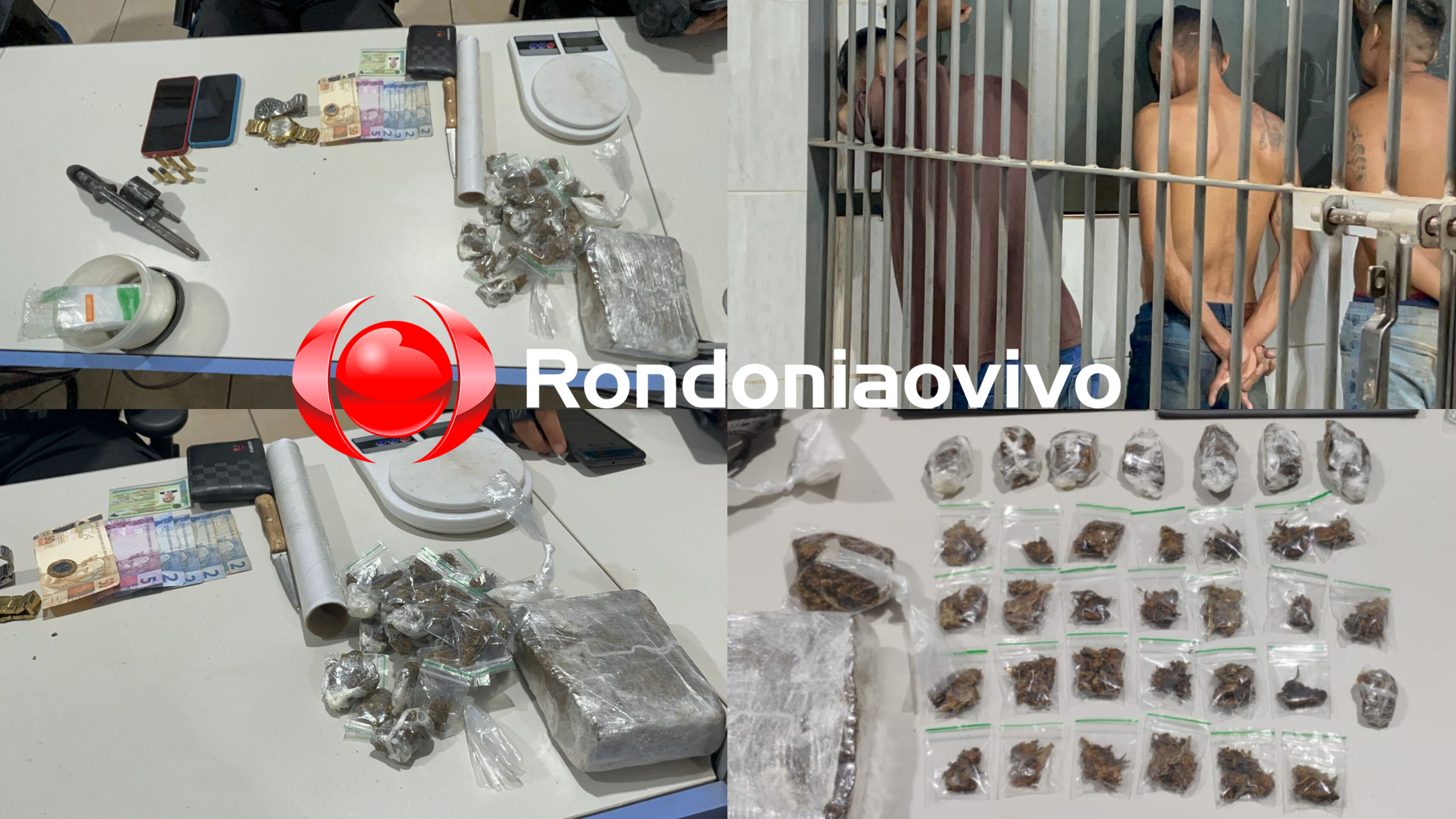 ZONA LESTE: Polícia prende trio com drogas e arma em boca de fumo na Jacobina 