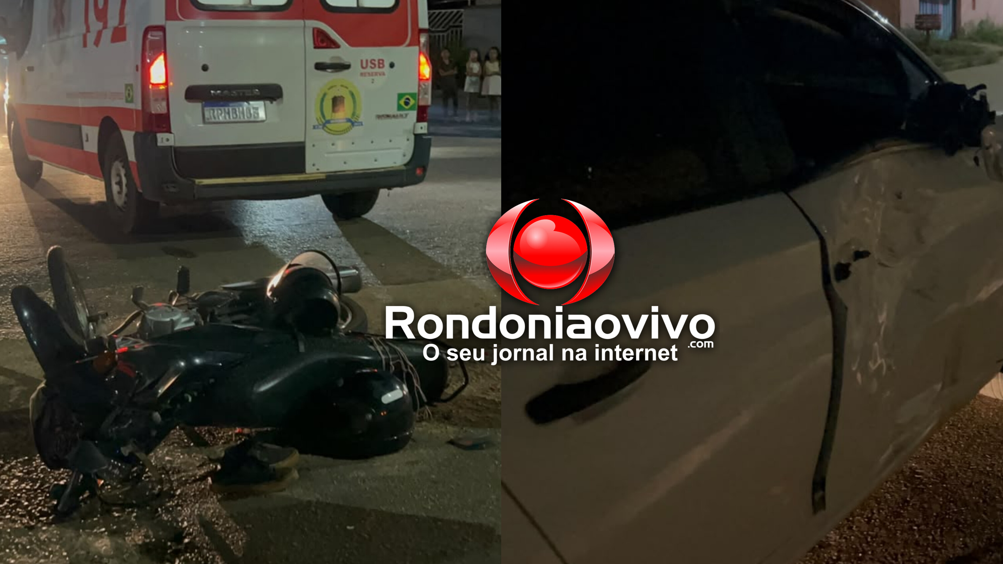 URGENTE: Motorista de Peugeot avança cruzamento e provoca grave acidente com motociclista