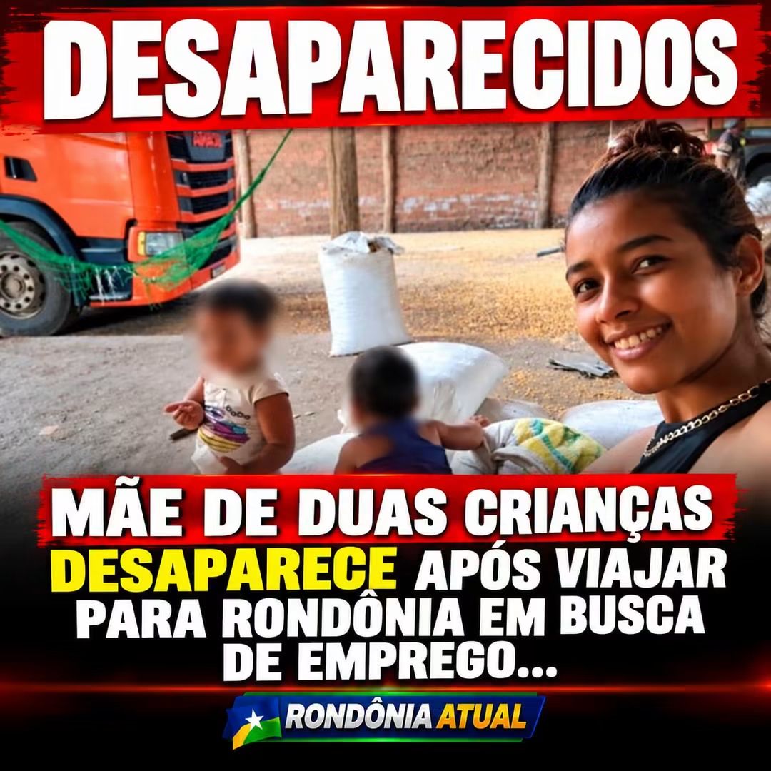 MISTÉRIO: Mãe de duas crianças desaparece após viajar para Rondônia em busca de emprego