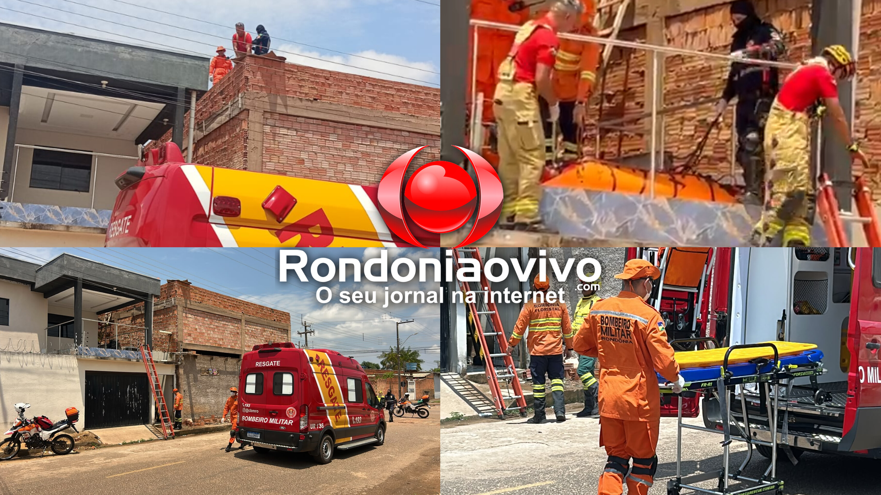 URGENTE: Bombeiros e Samu são acionados para resgatar vítima de choque em prédio