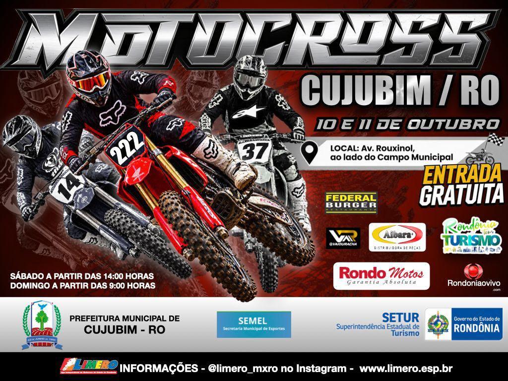 LIMERO: Cujubim sedia evento motocross com entrada gratuita neste fim de semana