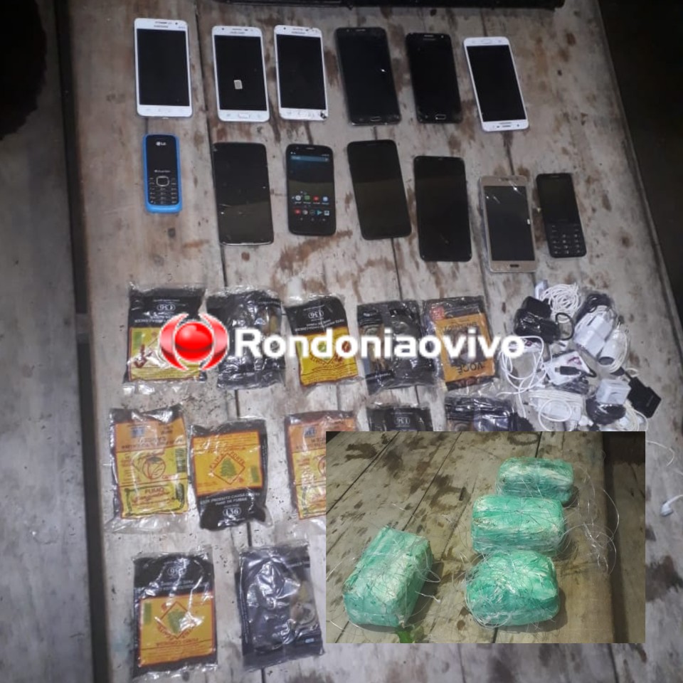 PELO MURO: Criminosos arremessam 13 celulares para dentro de penitenciária na capital