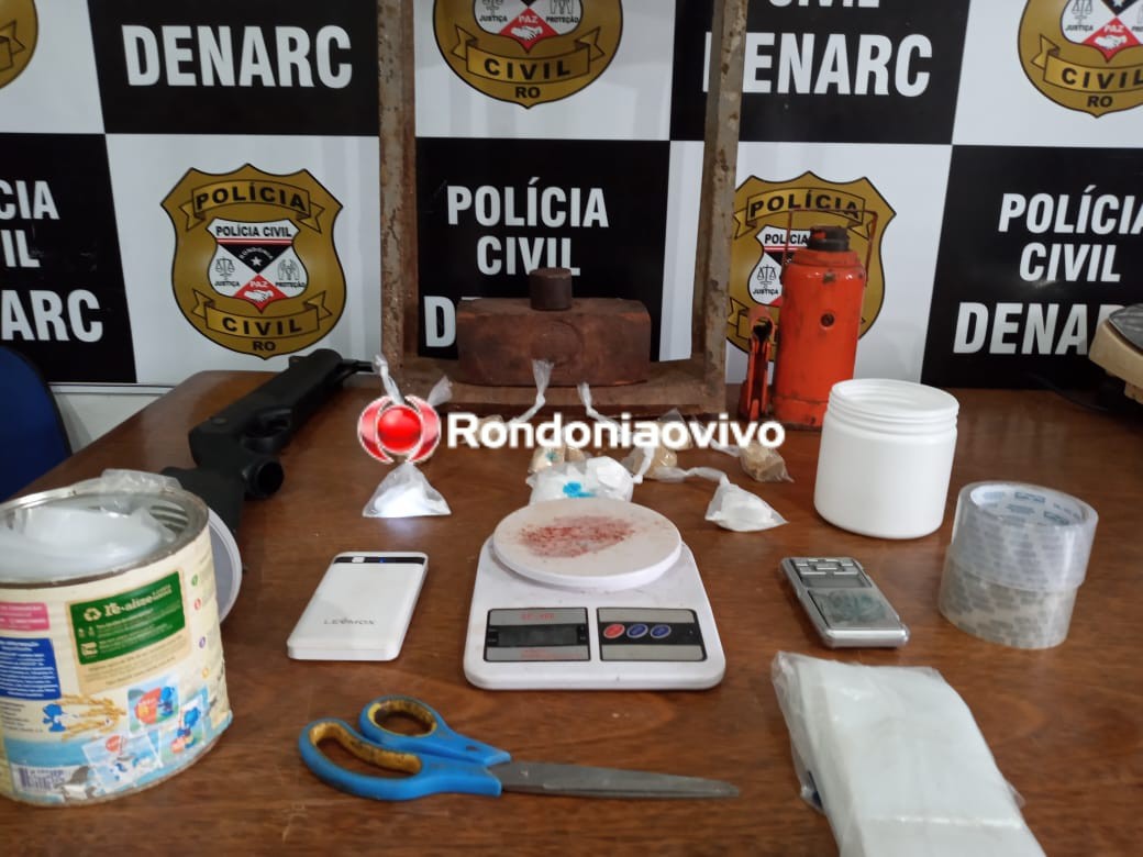 DA LESTE À SUL: Denarc prende traficante com cocaína e prensa para compactar drogas