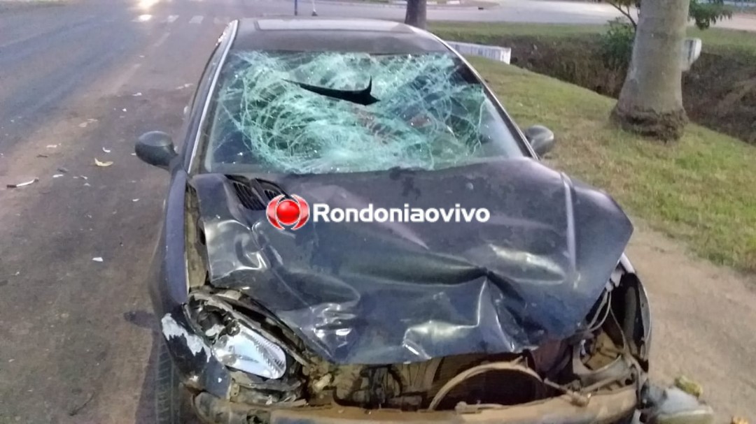 NA JORGE TEIXEIRA: Motociclista fica em estado grave ao ser atingido em cheio por carro